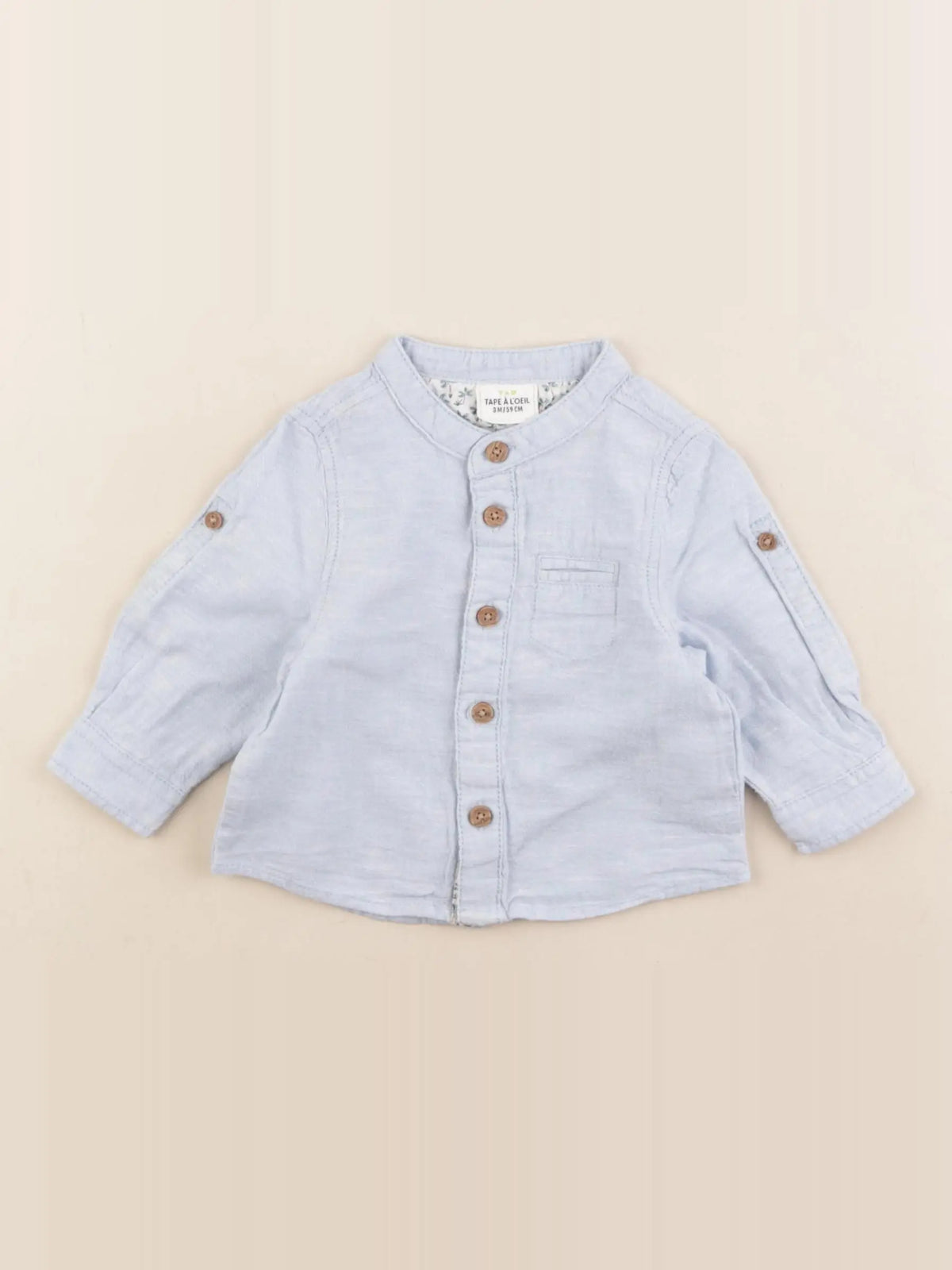 Tape à l'oeil - chemise bleu - 3 mois