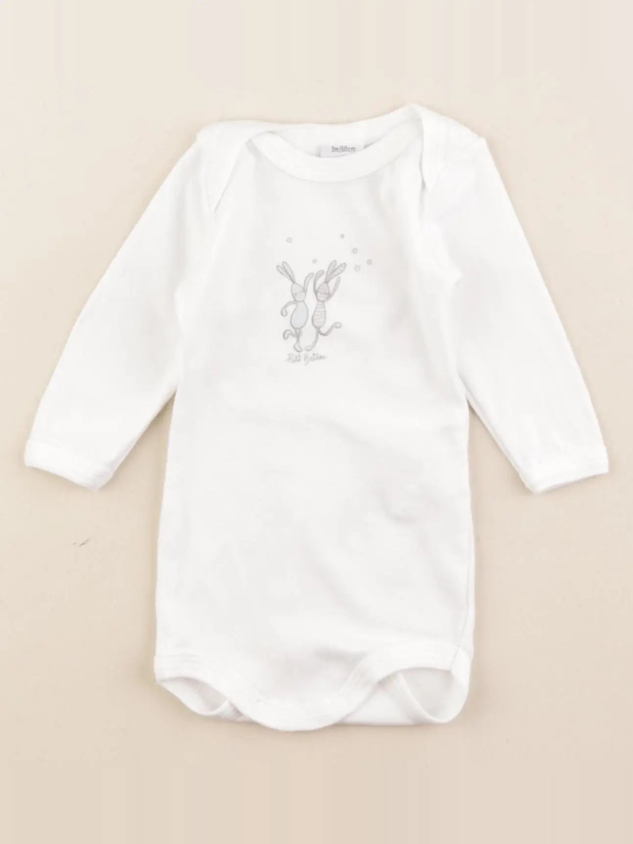 Petit Bateau - body blanc - 3 mois