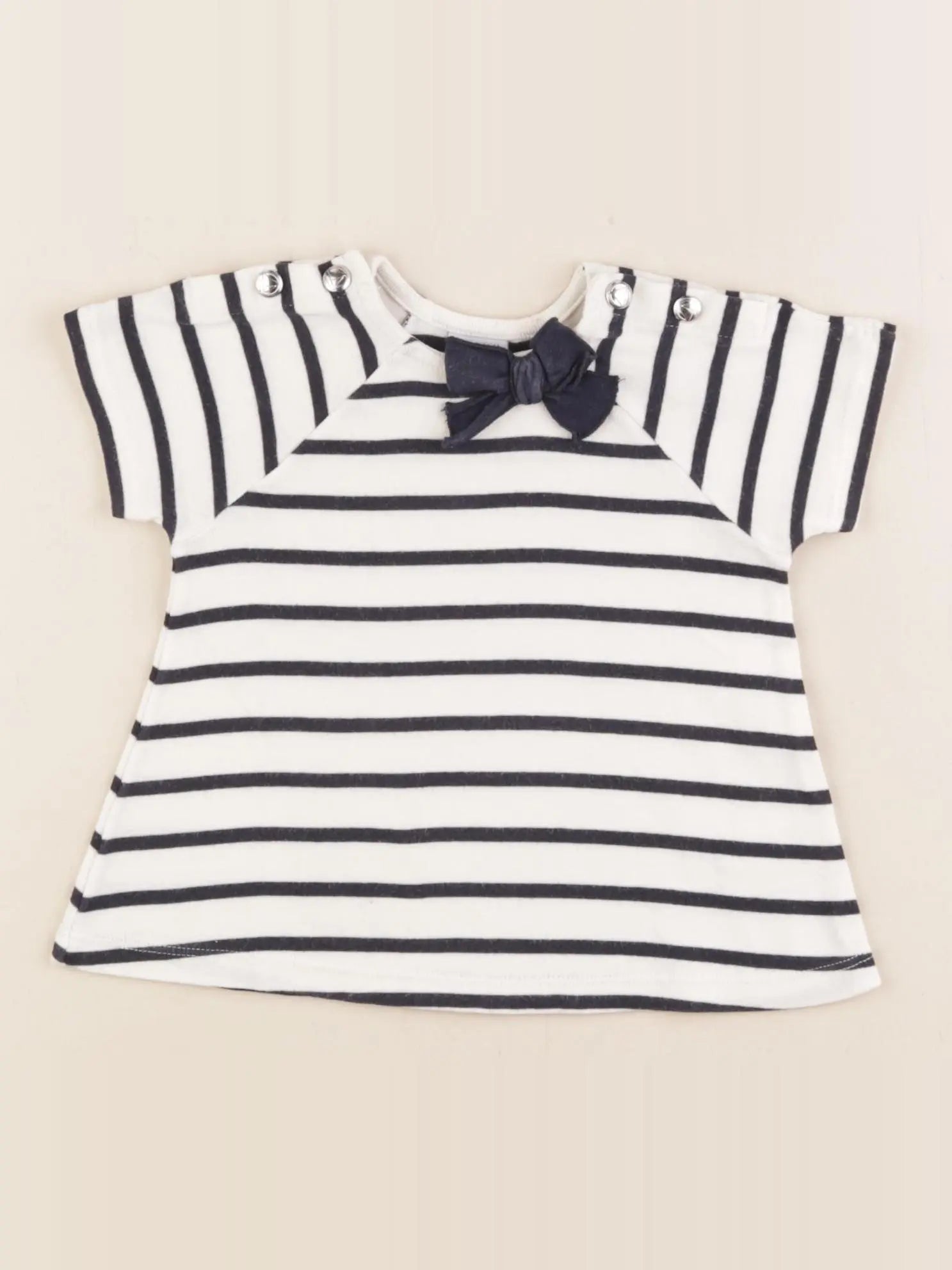 Petit Bateau - tee-shirt bleu - 12 mois