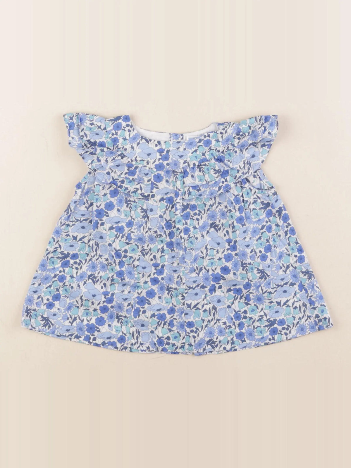 Jacadi - blouse liberty bleu - 12 mois