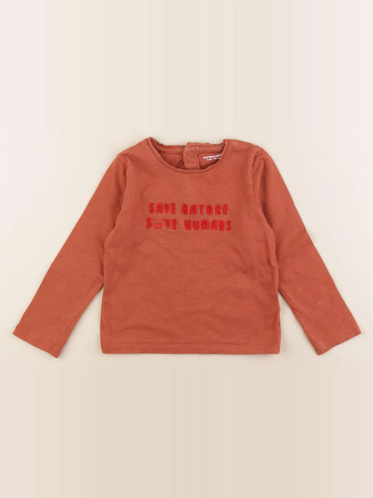 Vertbaudet - tee-shirt marron - 3 ans