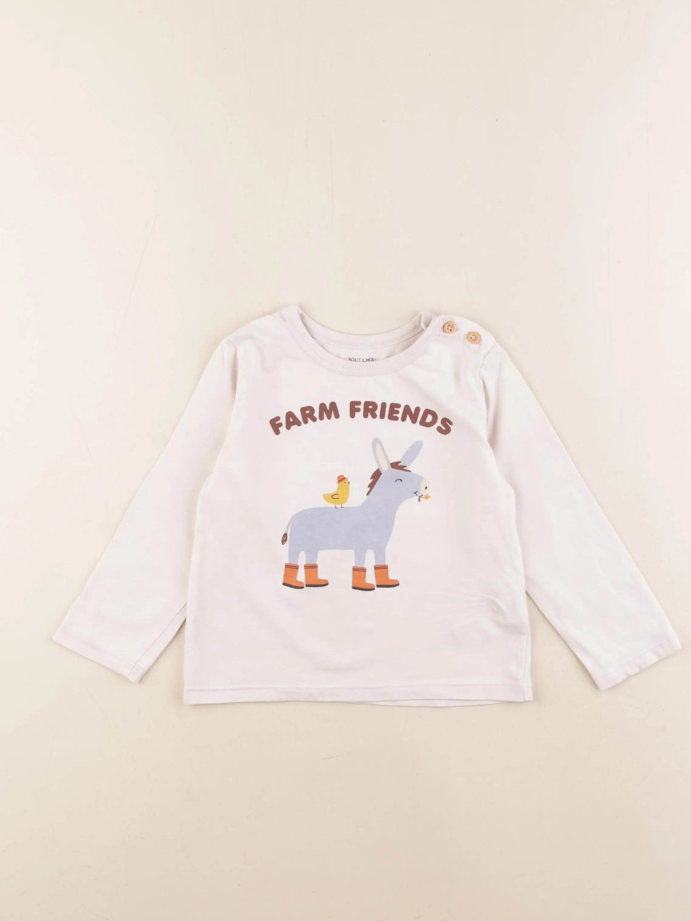 Boutchou - tee-shirt beige - 24 mois