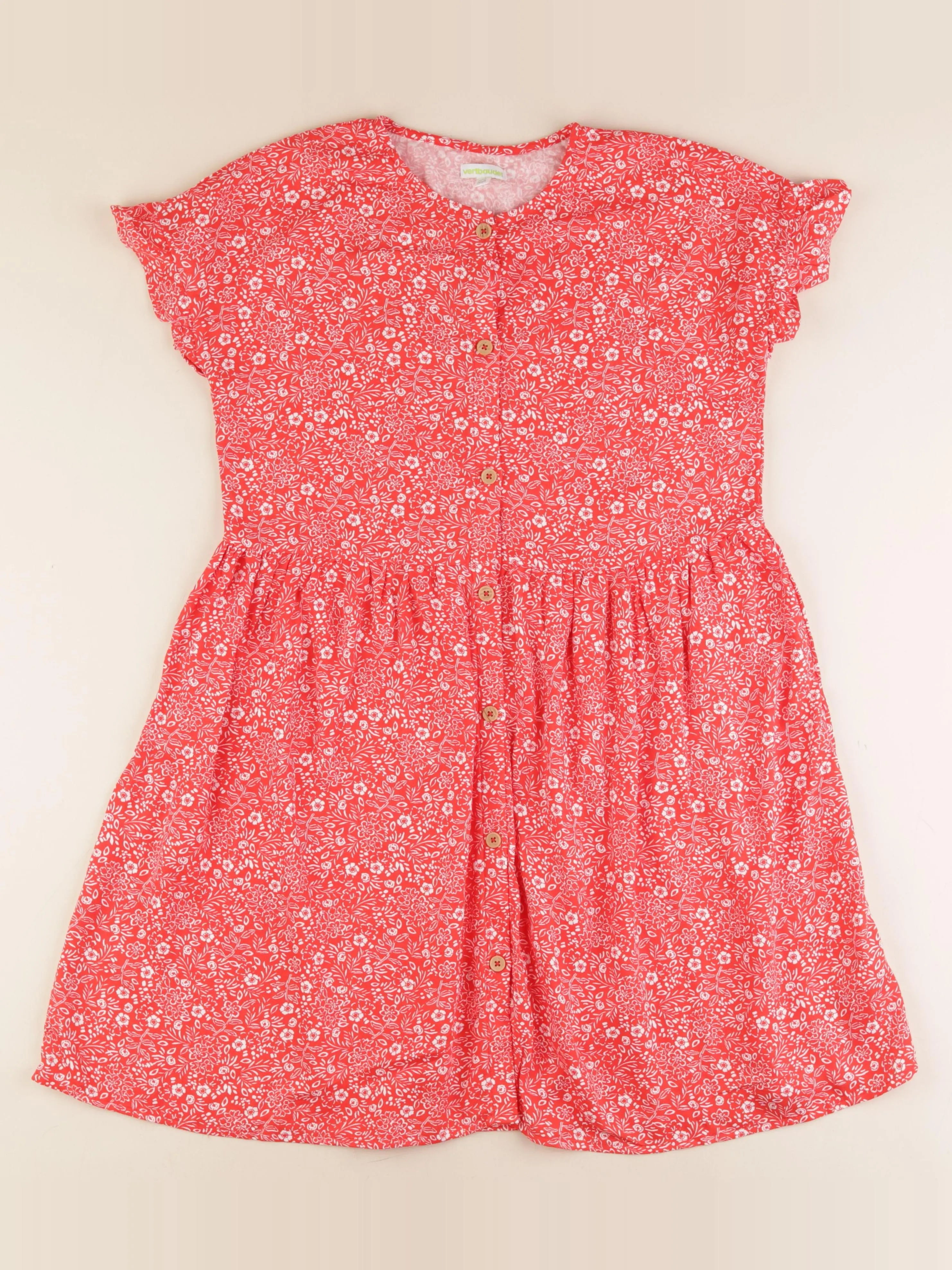 Vertbaudet - robe rouge - 14 ans