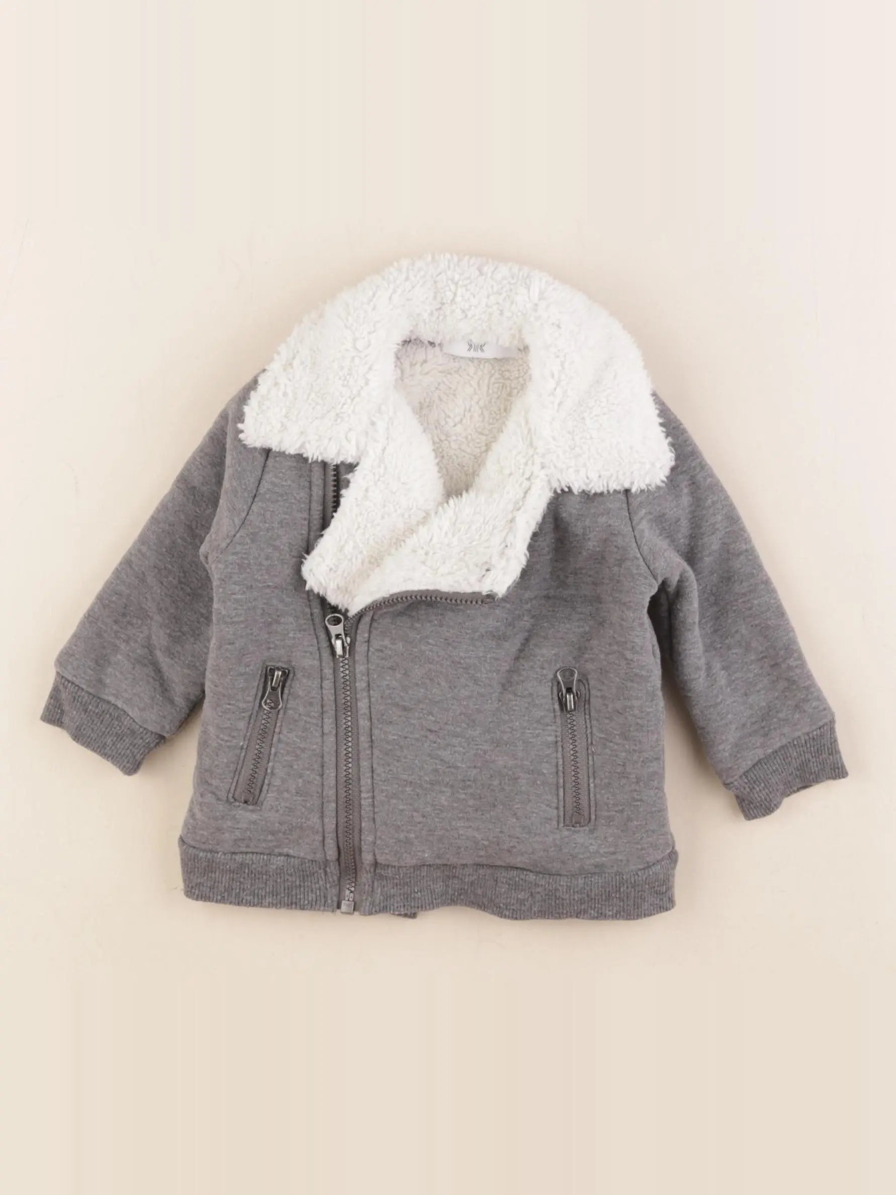 La Redoute - veste doublé gris - 3 mois