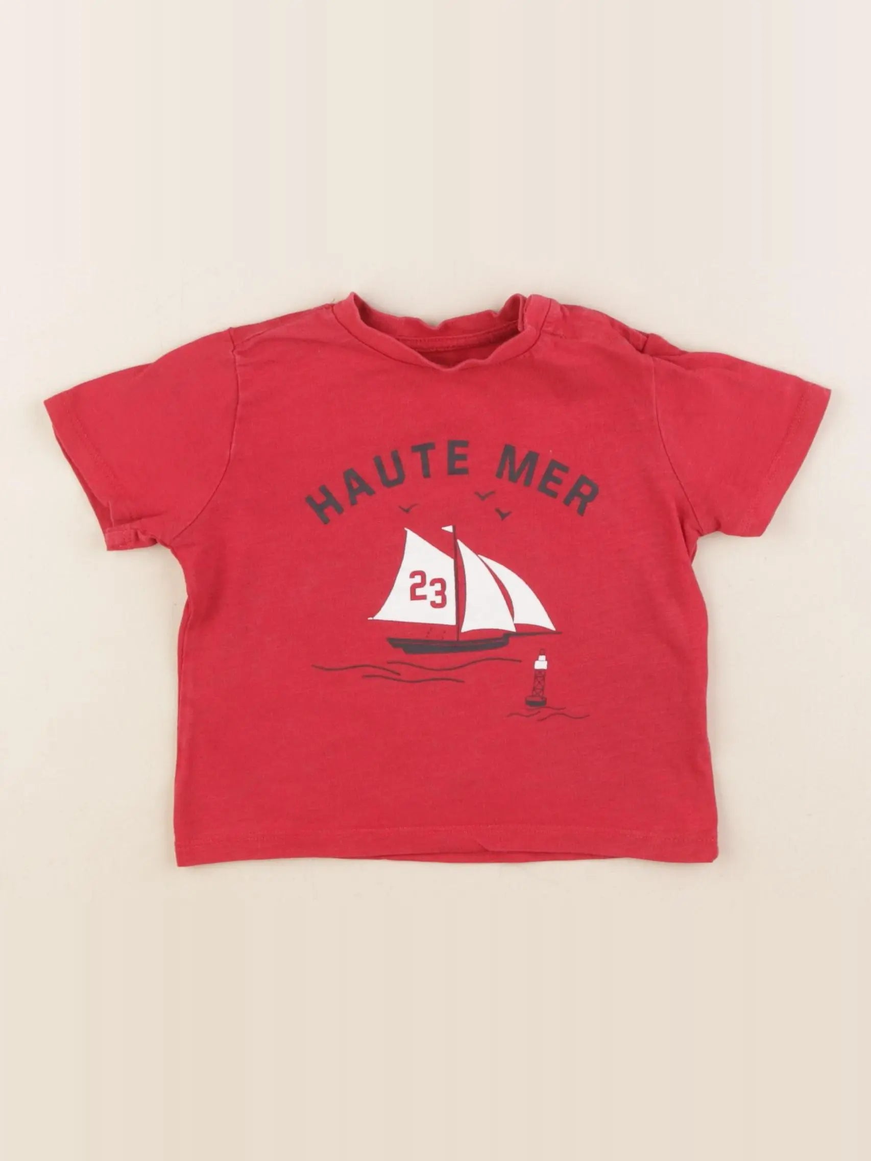 Boutchou - tee-shirt rouge - 9 mois
