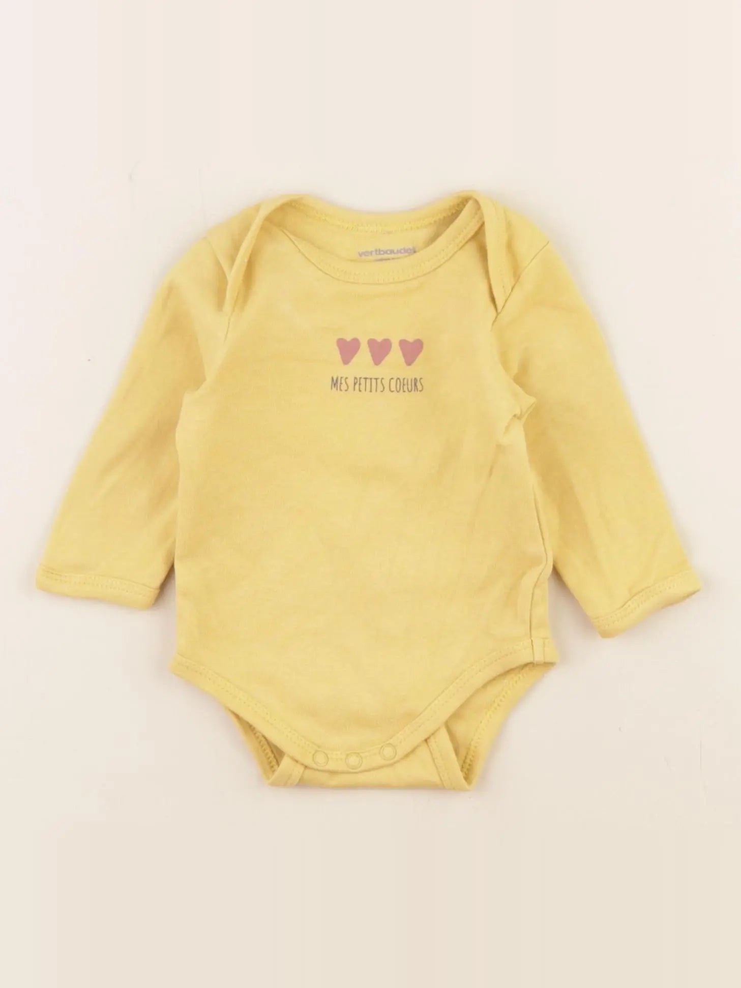 Vertbaudet - body jaune - 3 mois