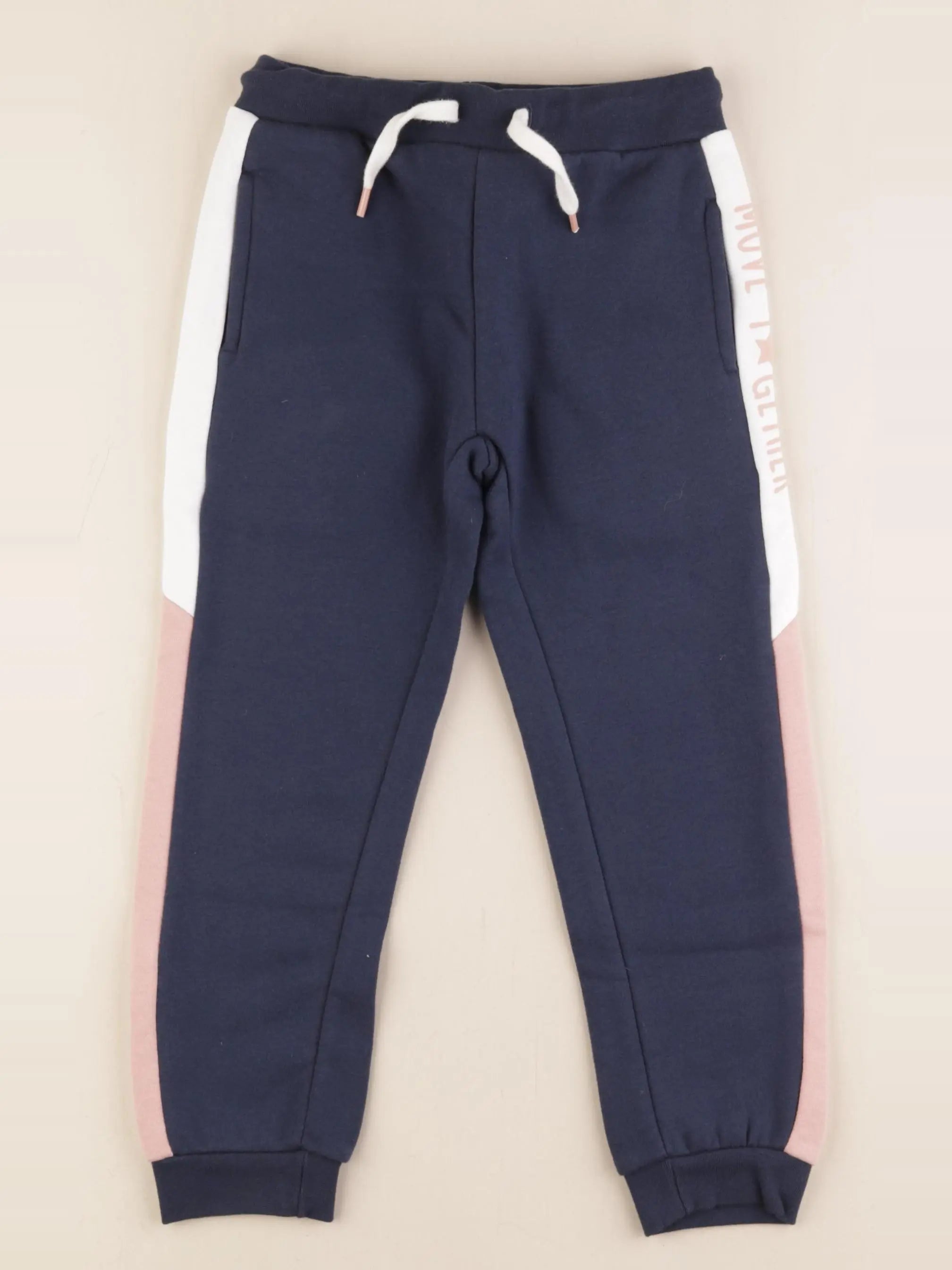 Vertbaudet - jogging doublé bleu, rose - 6 ans
