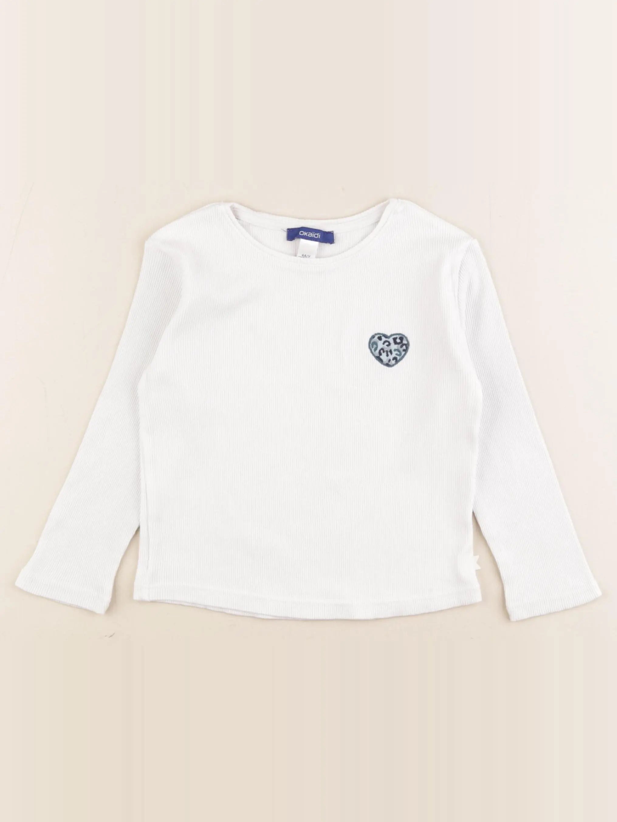 Okaidi - tee-shirt blanc - 4 ans