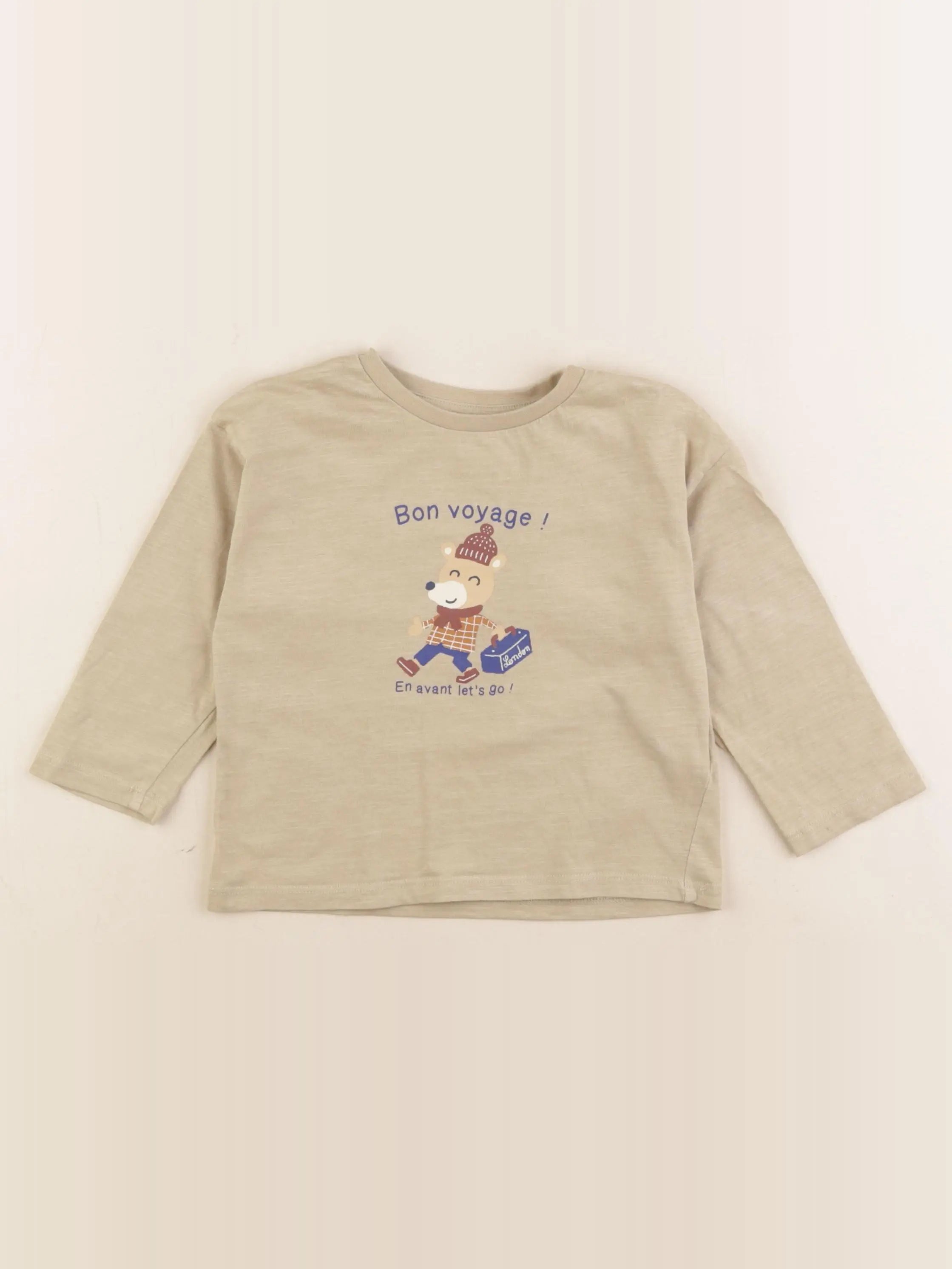 Vertbaudet - tee-shirt marron - 24 mois