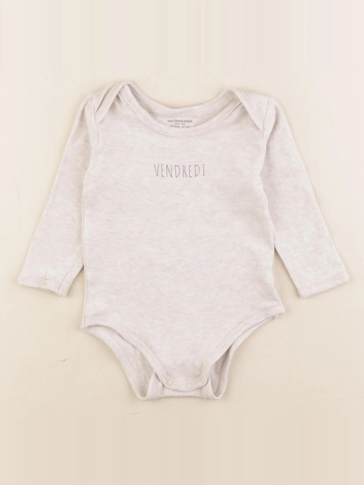 Vertbaudet - body marron - 18 mois