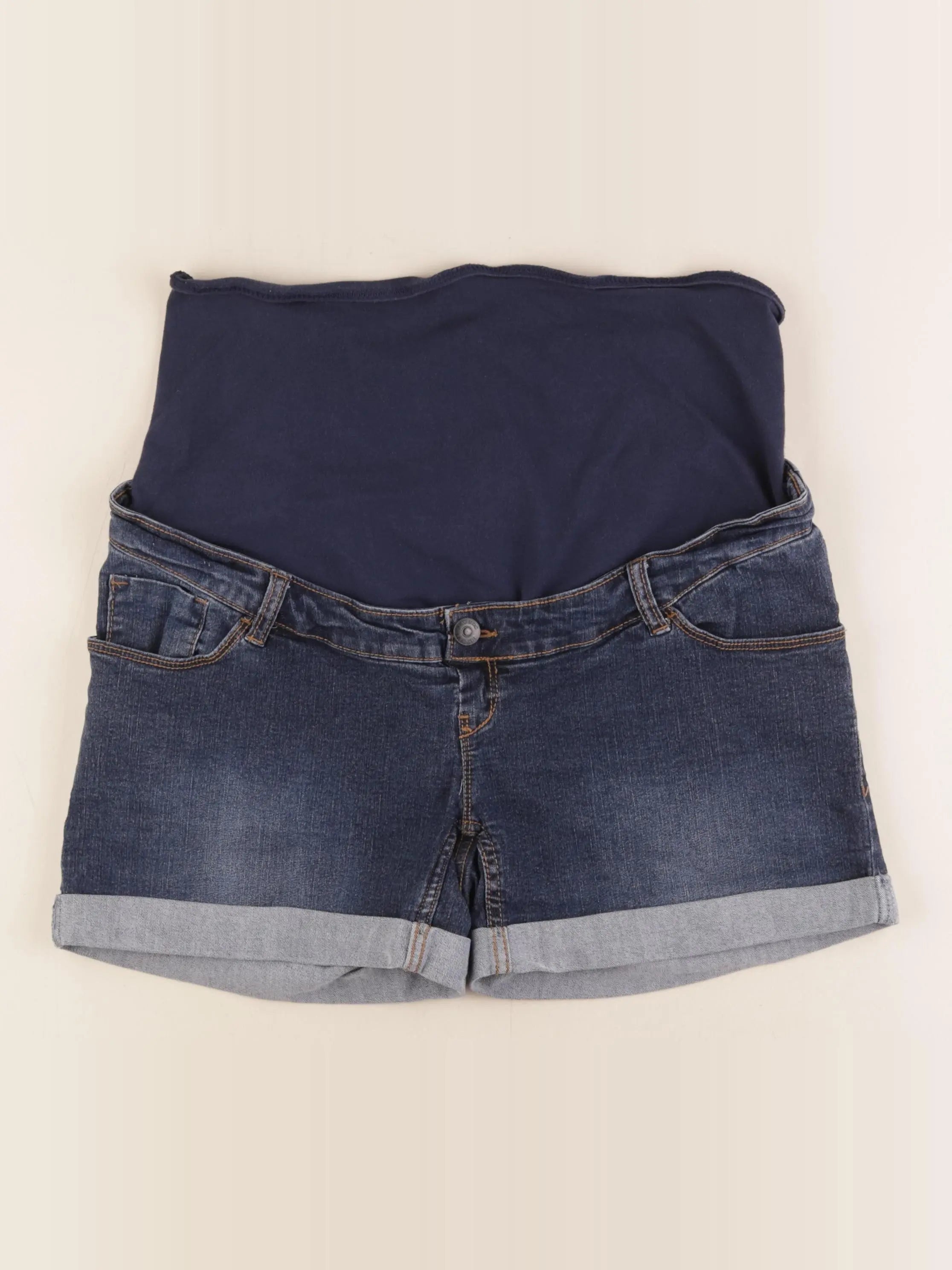 Kiabi - short grossesse bleu - 40