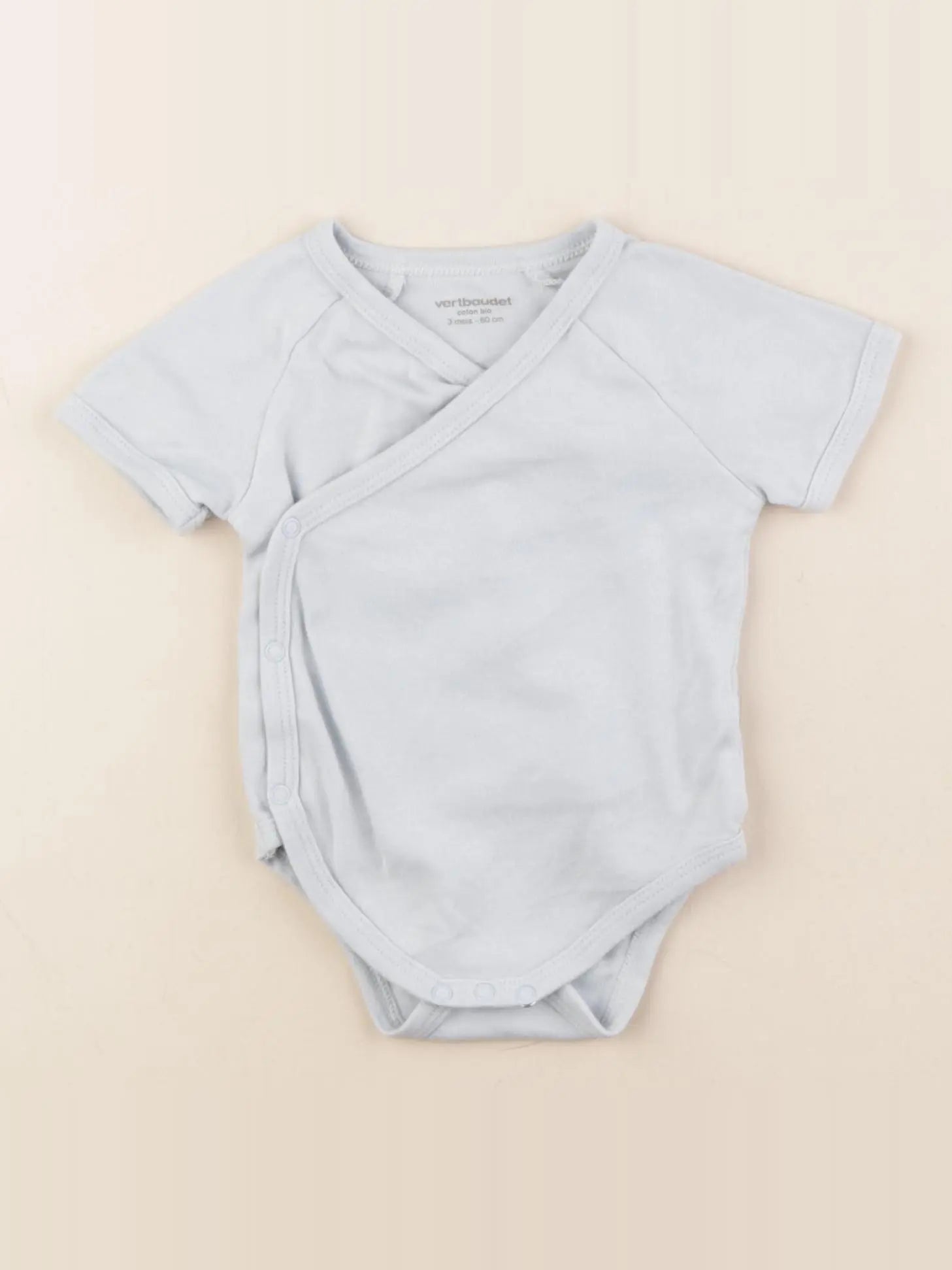Vertbaudet - body bleu - 3 mois