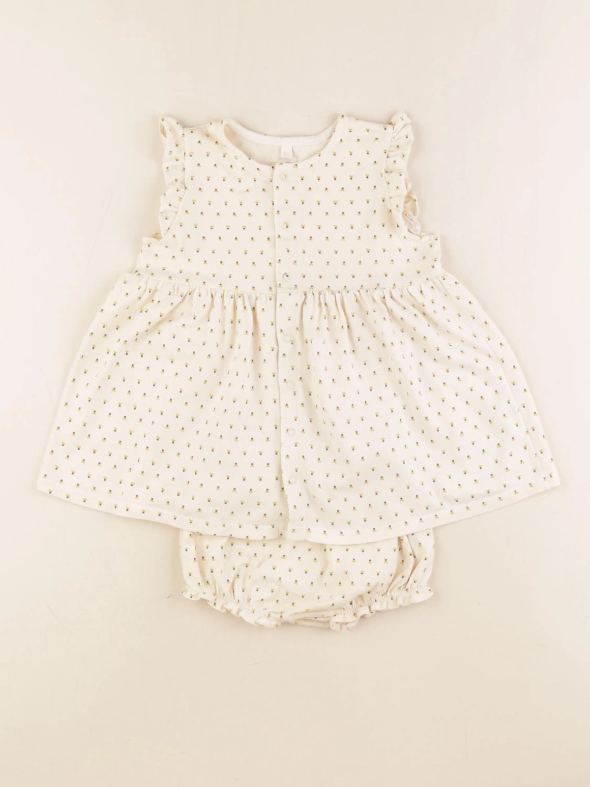 Petit Bateau - robe beige - 18 mois