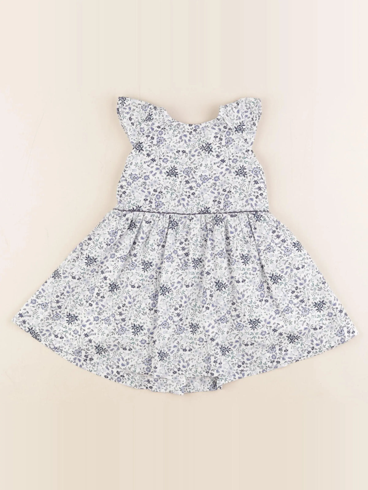 Vertbaudet - robe bleu, blanc - 18 mois