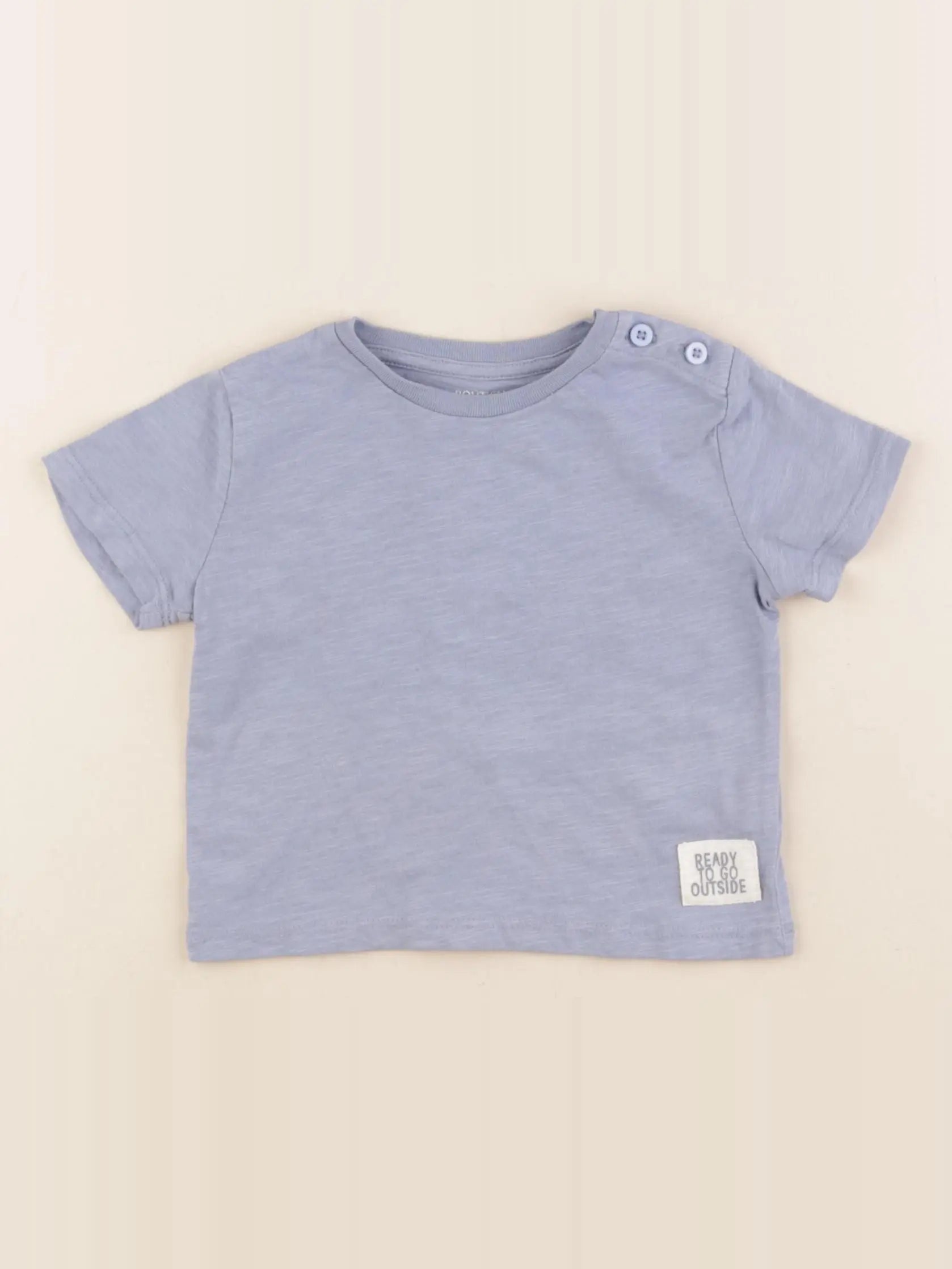Boutchou - tee-shirt bleu - 12 mois
