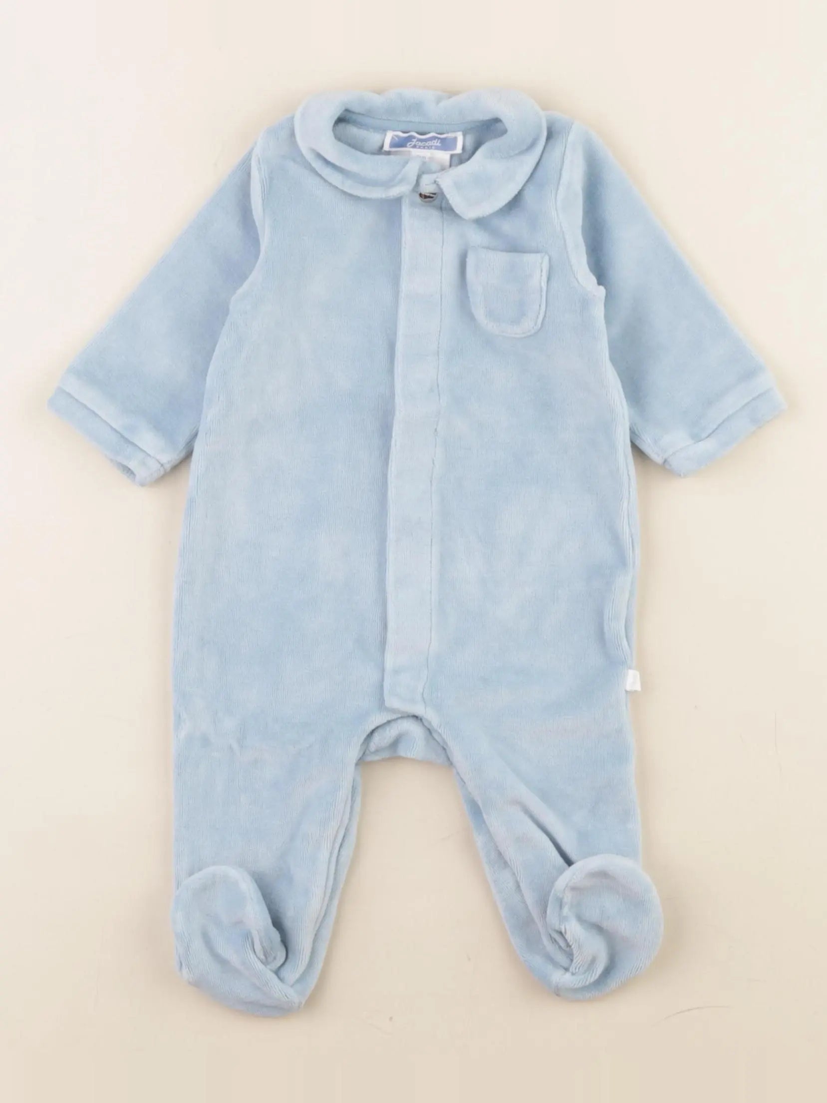 Jacadi - pyjama velours bleu - 3 mois