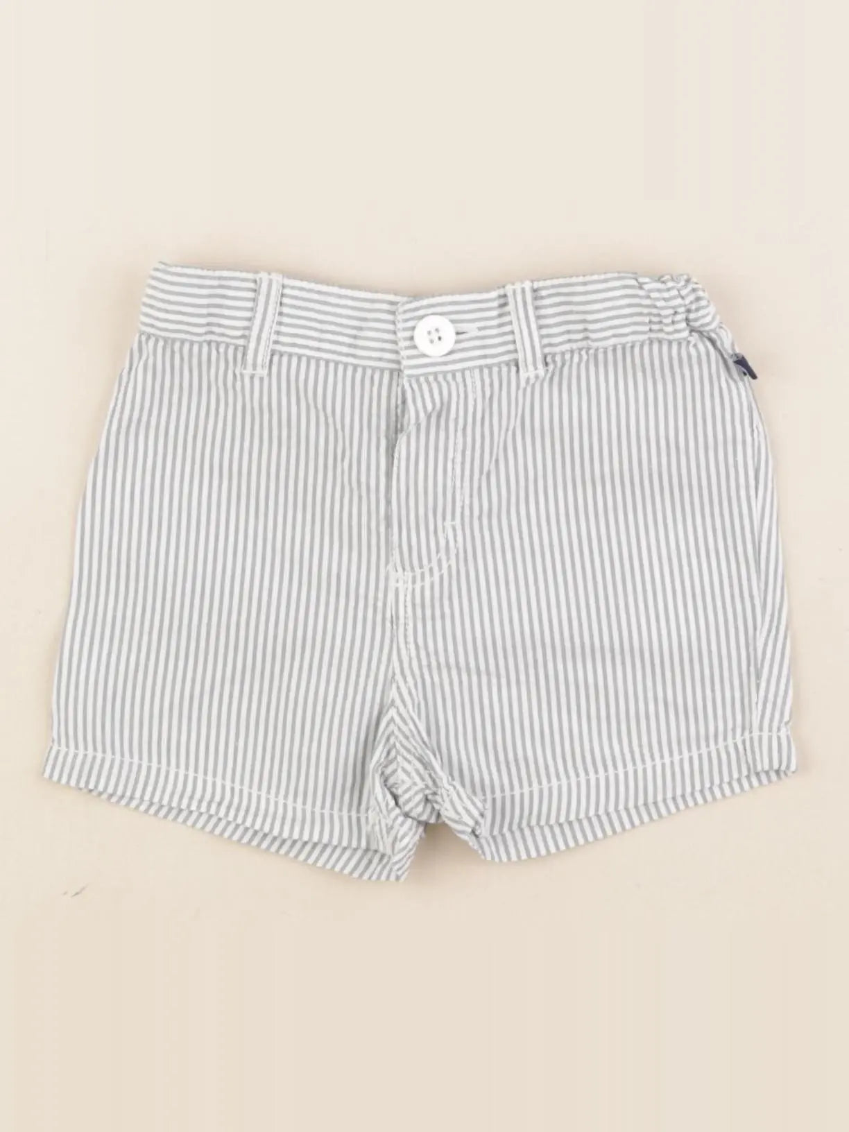 Petit Bateau - short blanc, bleu - 12 mois