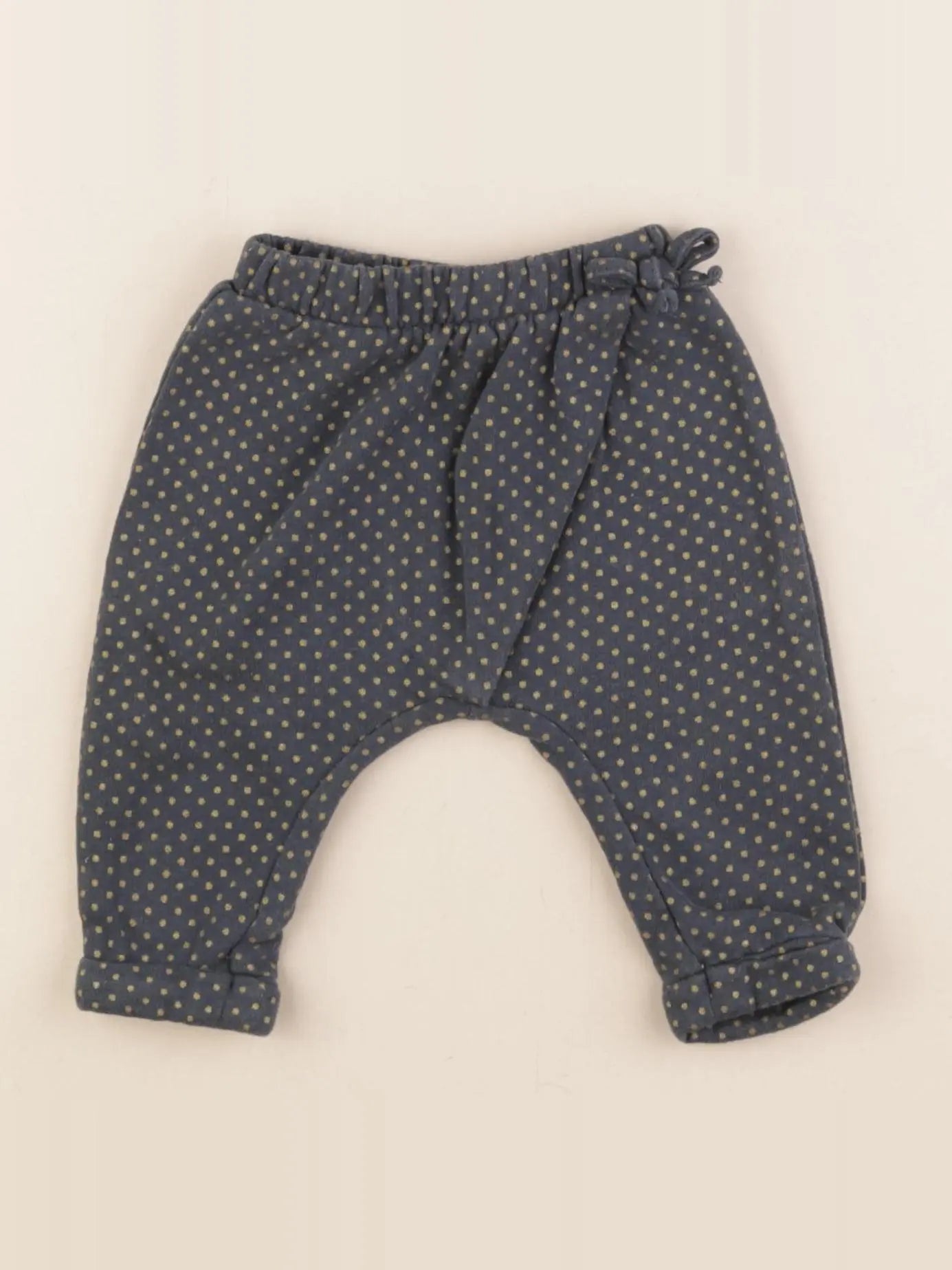 Vertbaudet - sarouel or, bleu - 3 mois