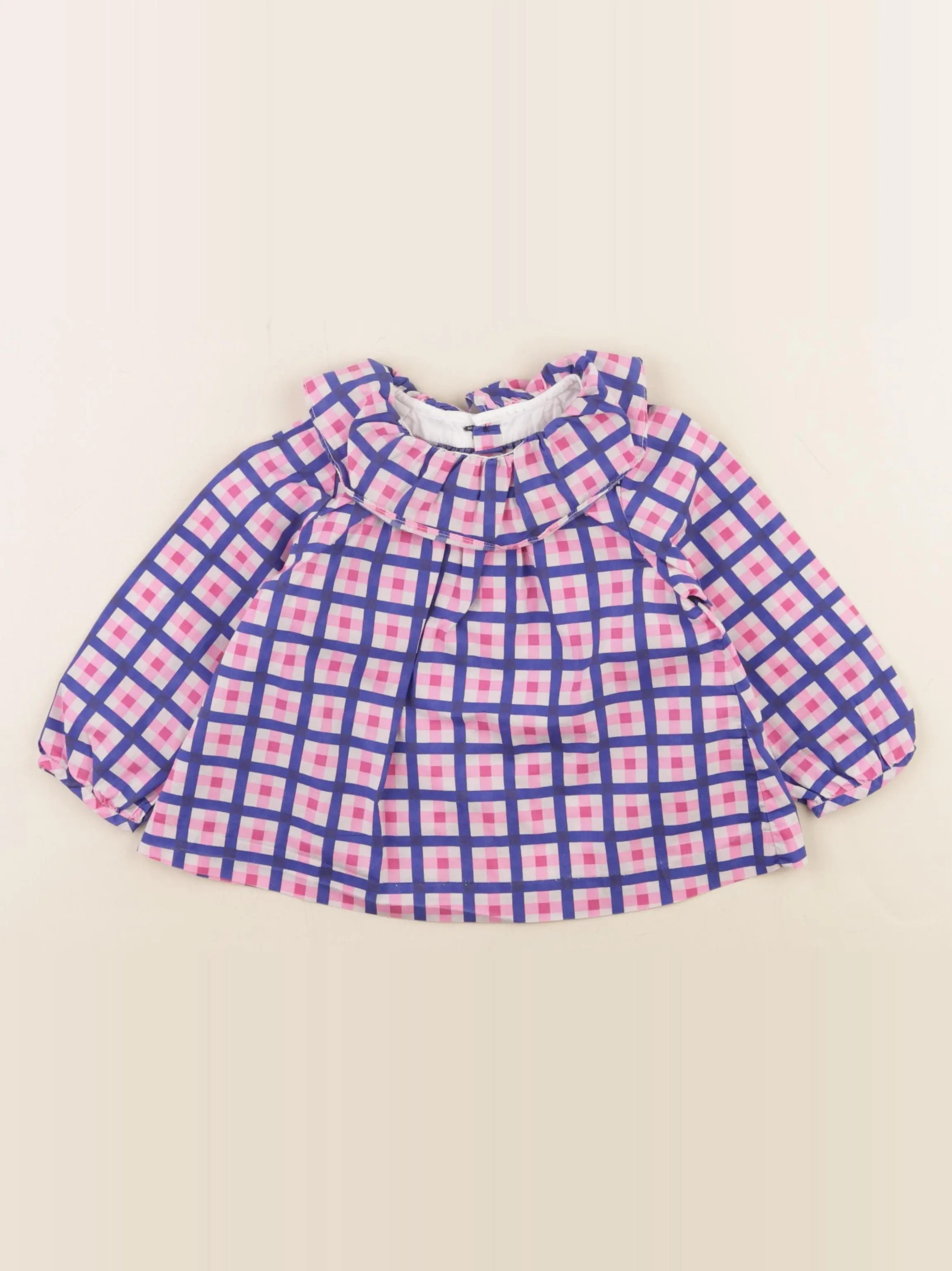 Jacadi - blouse bleu, rose - 24 mois