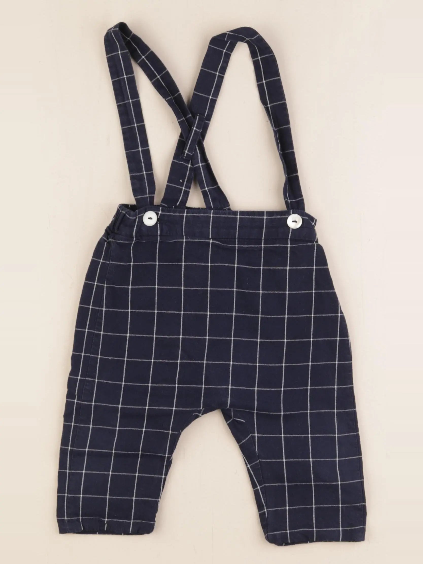Jacadi - pantalon doublé bleu - 12 mois