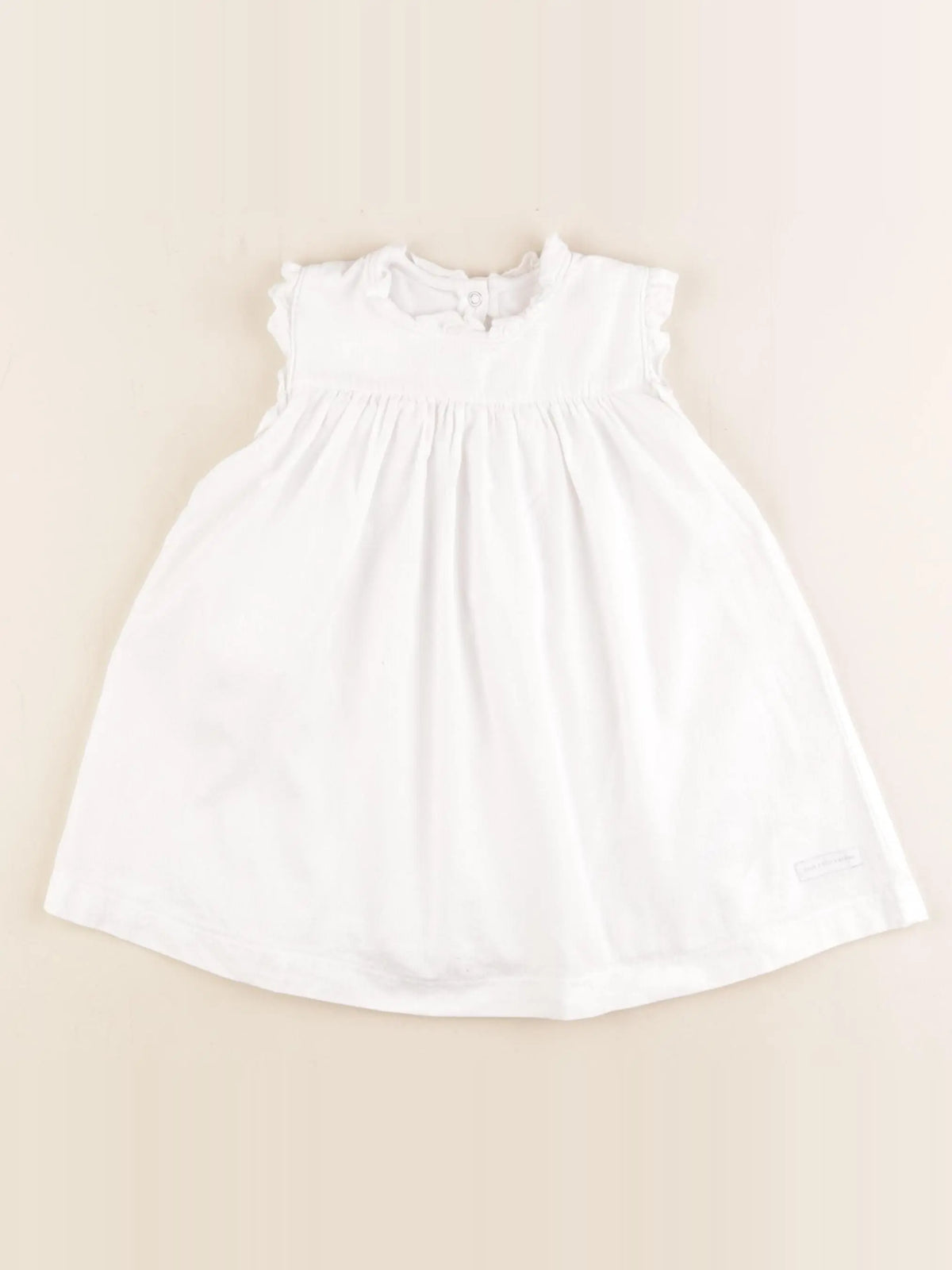 Petit Bateau - robe blanc - 18 mois