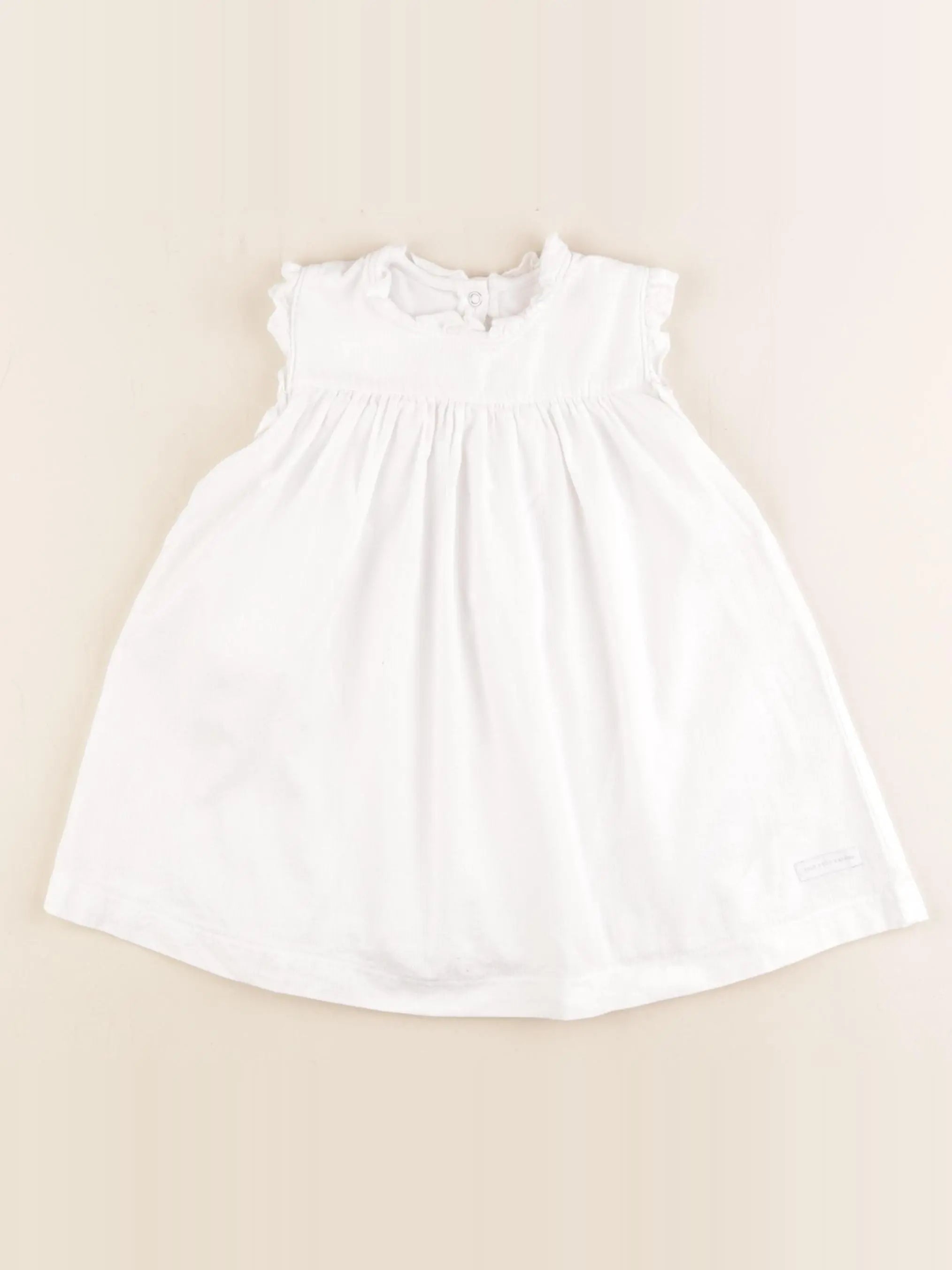 Petit Bateau - robe blanc - 18 mois