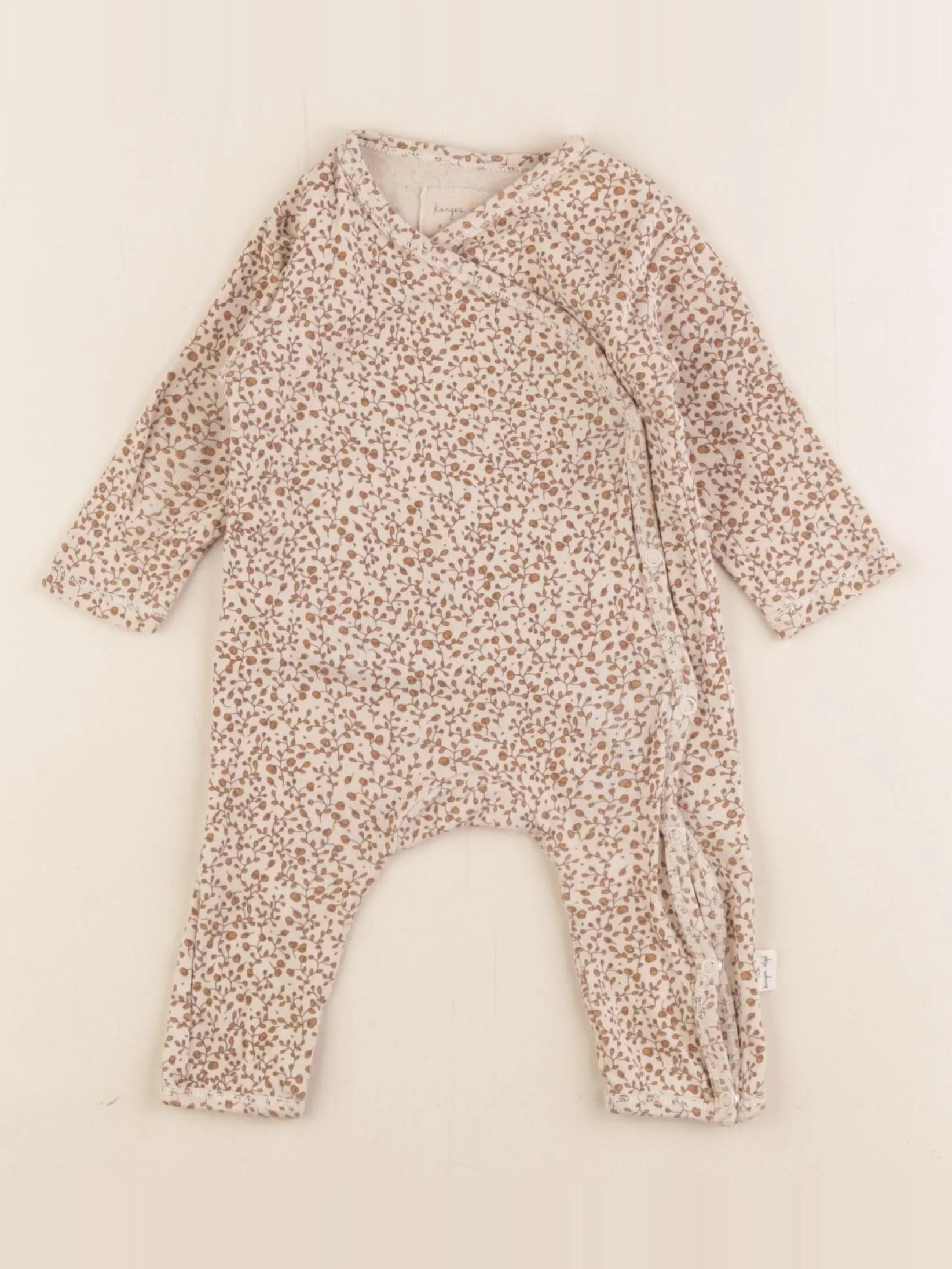 Konges slojd - pyjama coton marron - 0/1 mois
