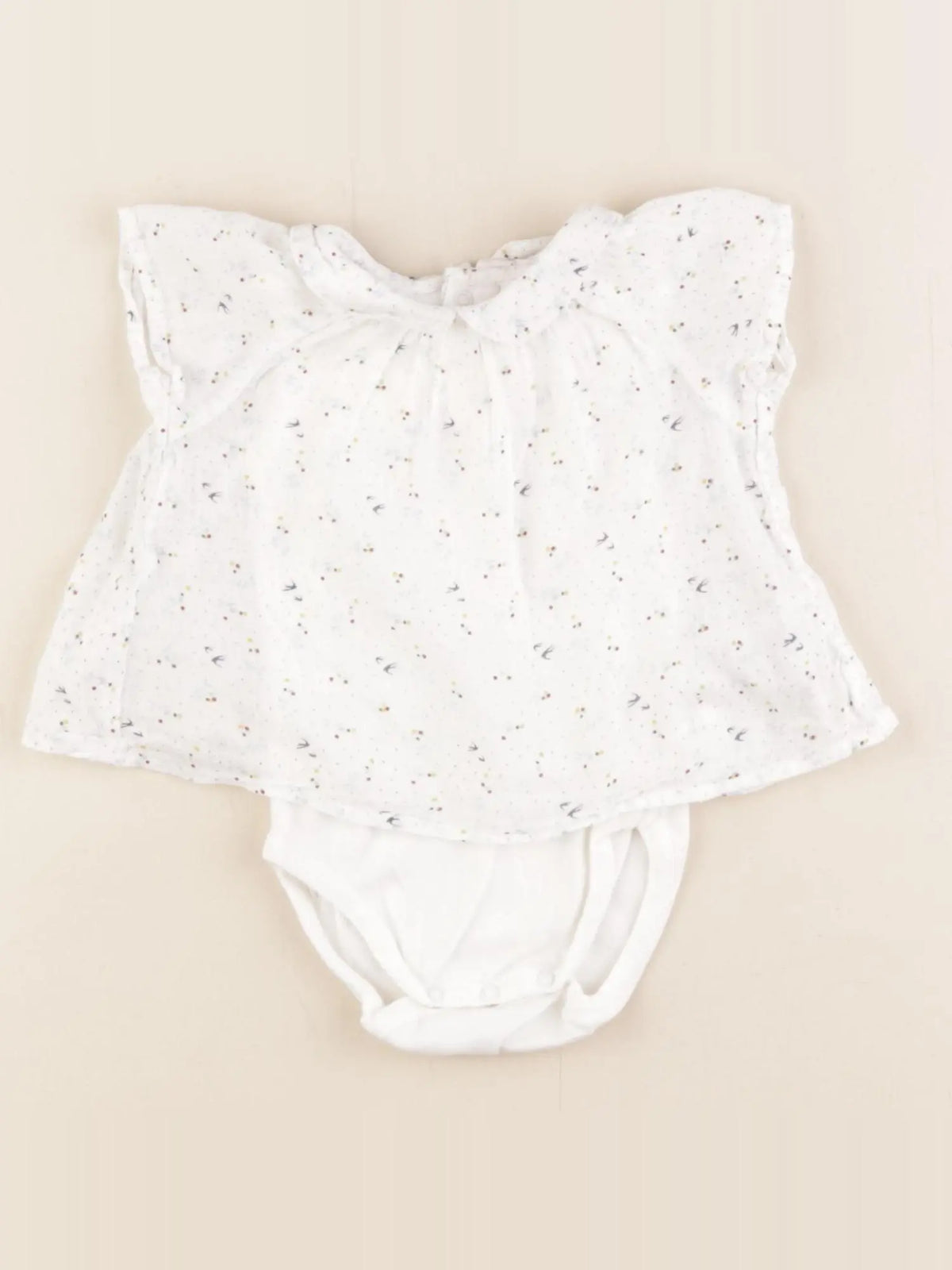 Boutchou - body blouse blanc - 3 mois