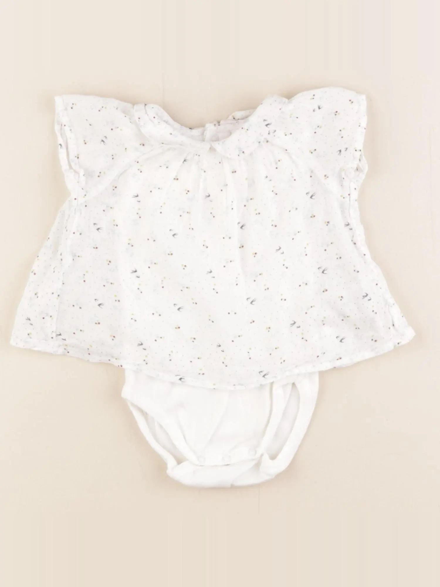 Boutchou - body blouse blanc - 3 mois