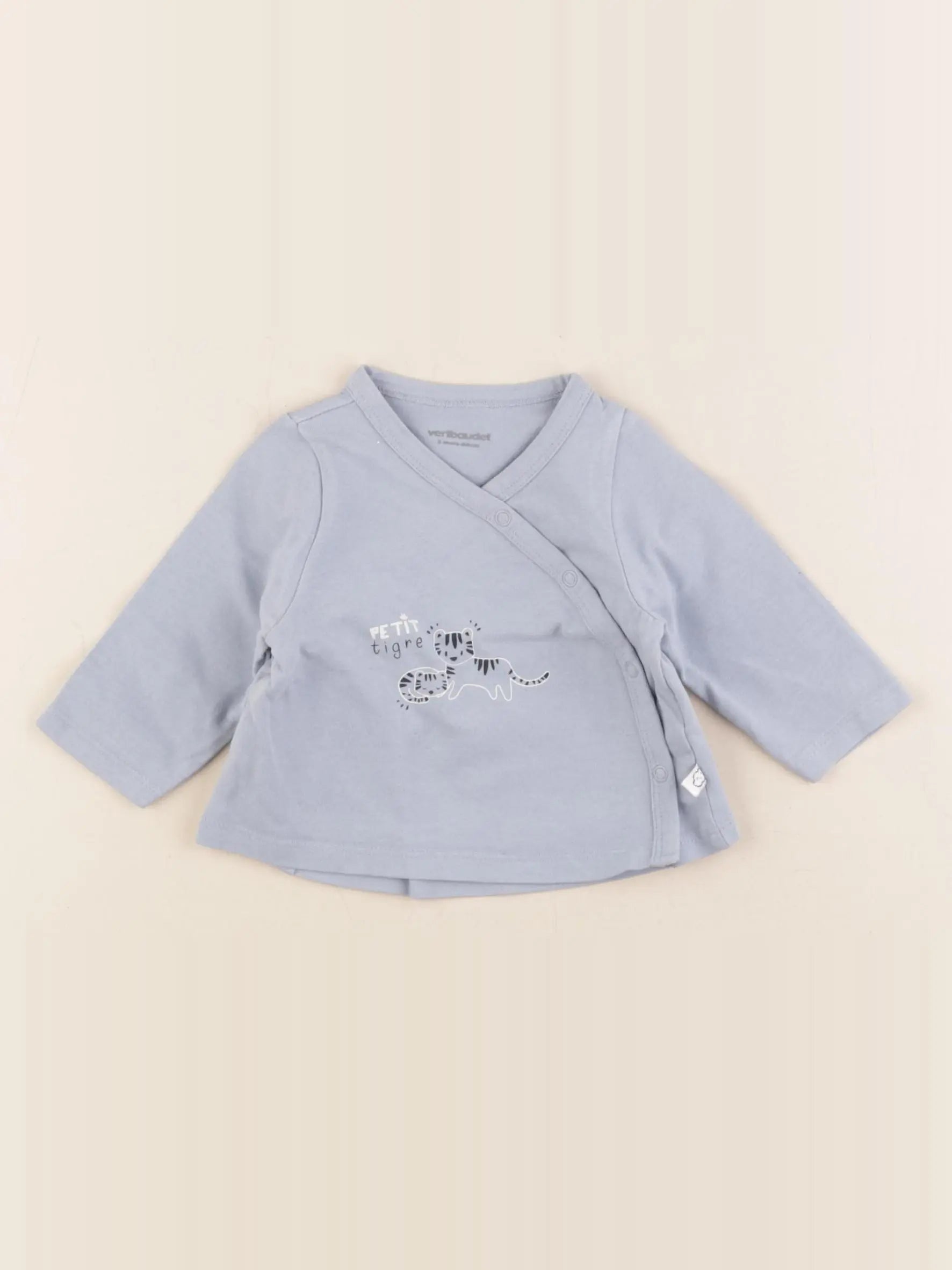 Vertbaudet - tee-shirt bleu - 3 mois