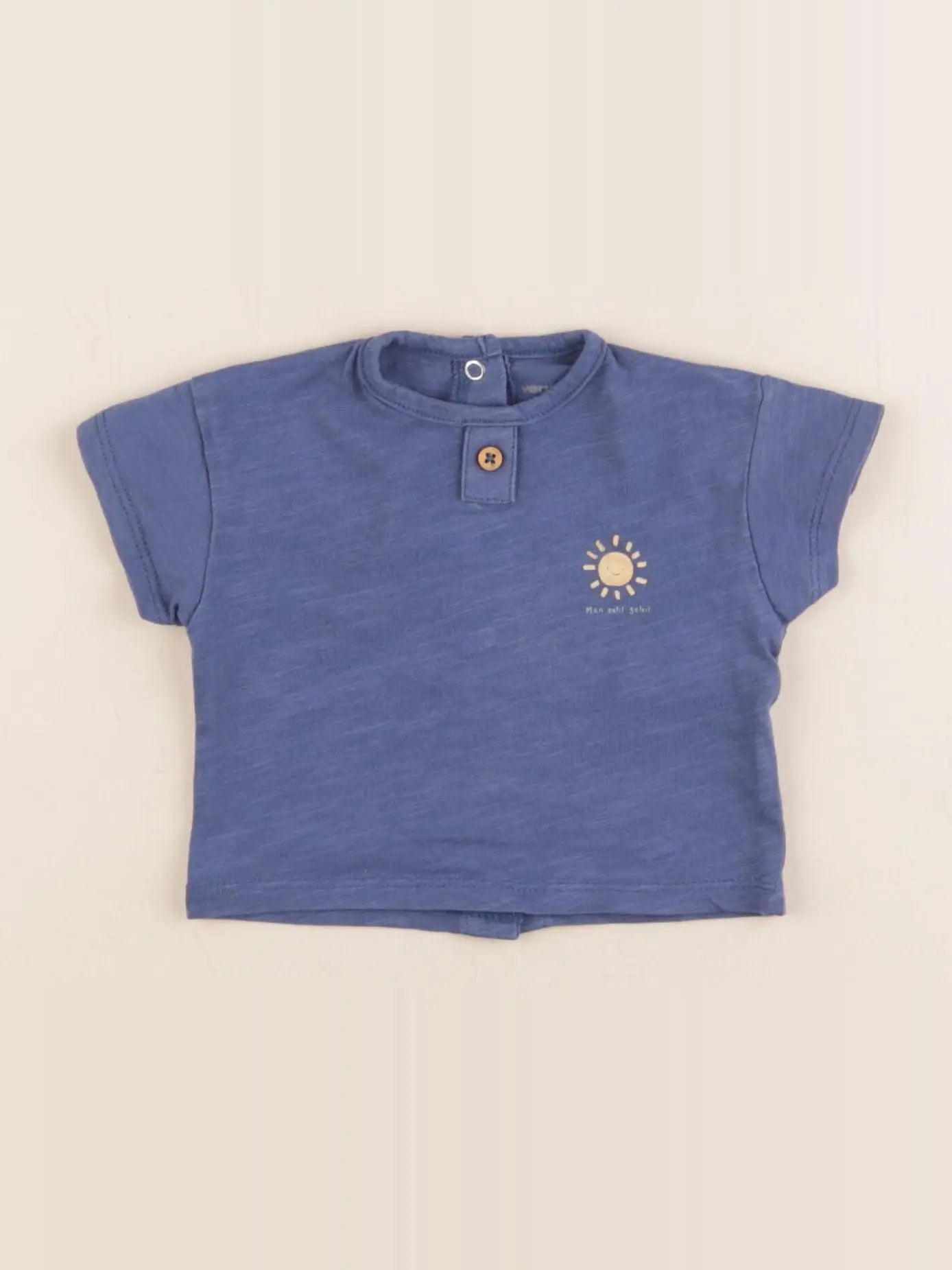 Vertbaudet - tee-shirt bleu - 1 mois