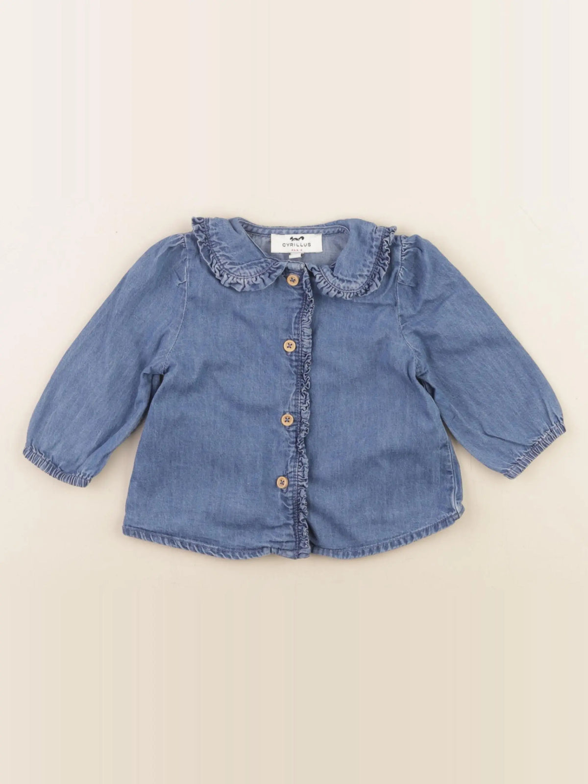 Cyrillus - chemise bleu - 6 mois