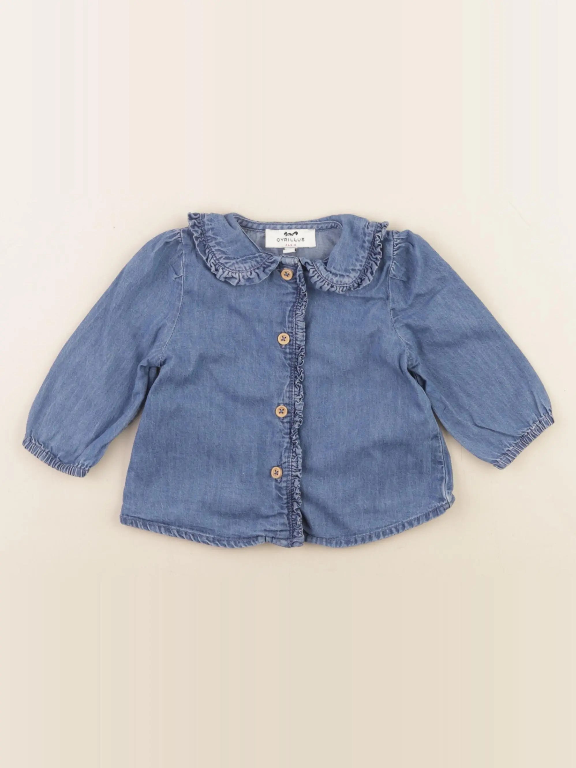 Cyrillus - chemise bleu - 6 mois