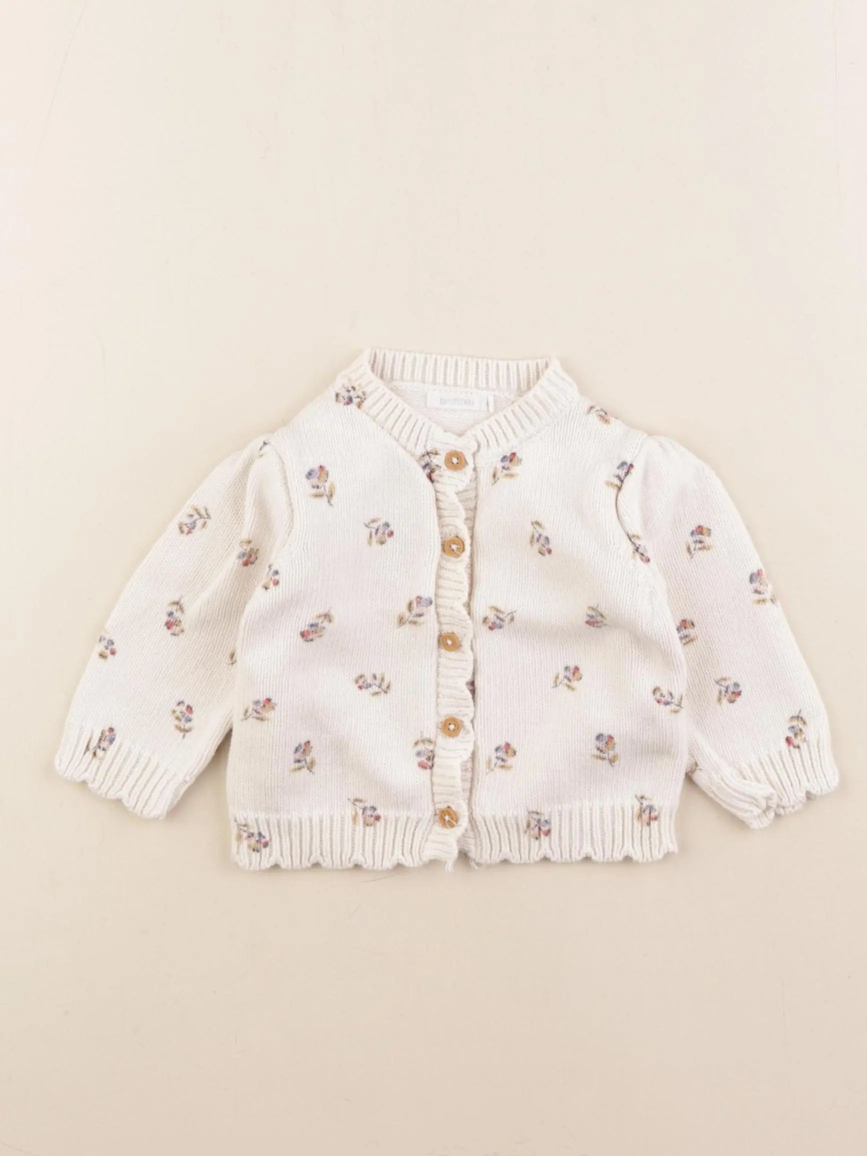 Boutchou - gilet blanc - 6 mois