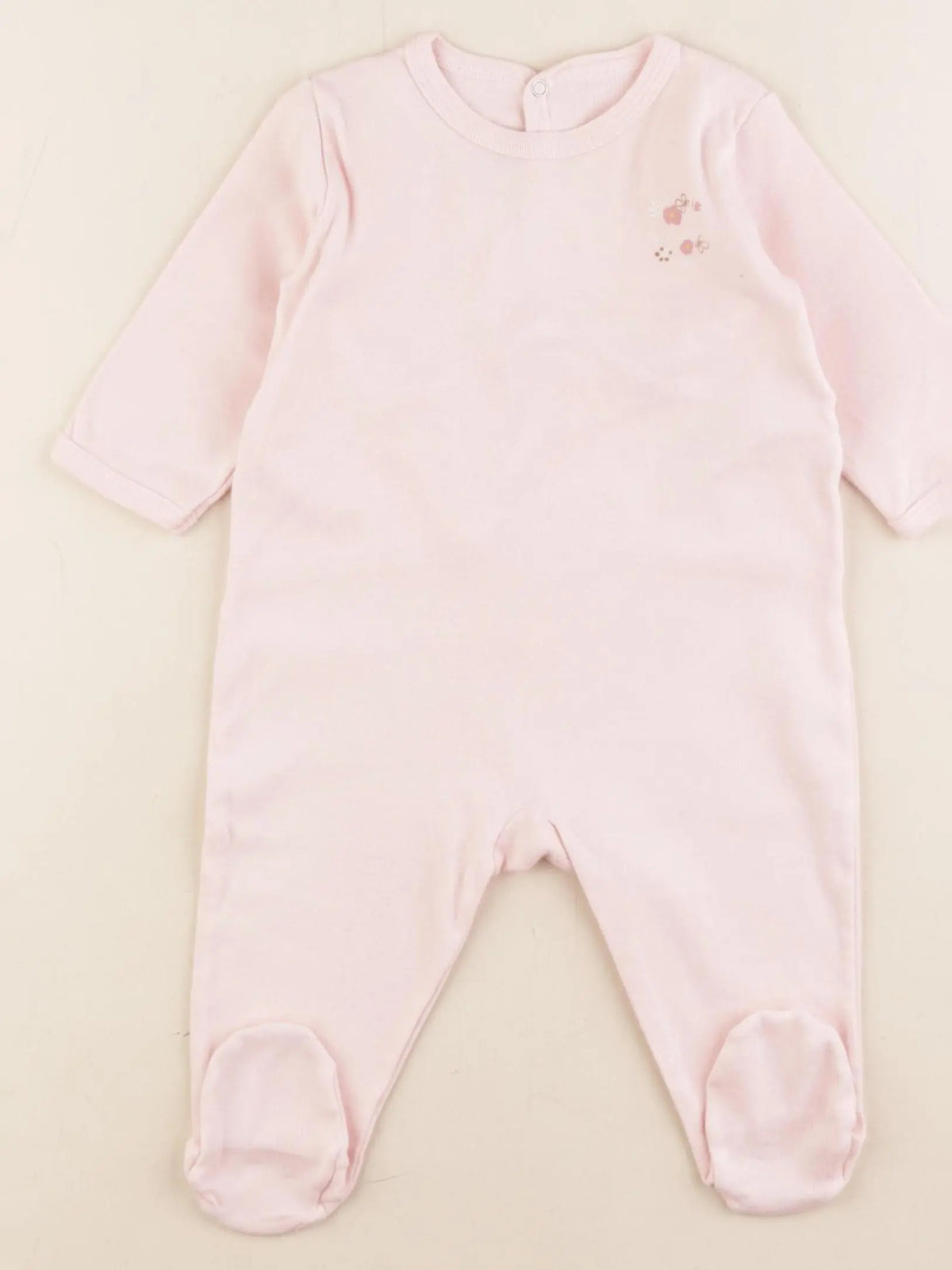Petit Bateau - pyjama coton rose - 6 mois