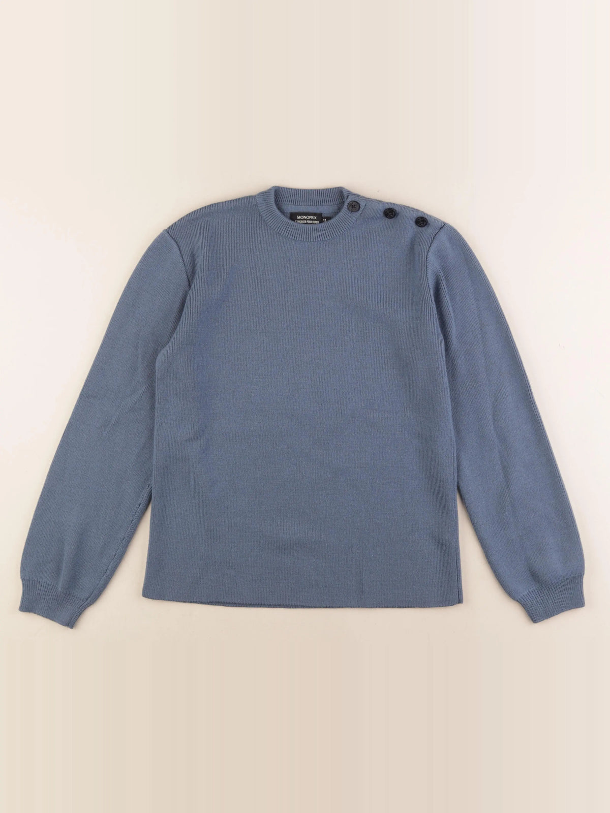 Monoprix - pull bleu - 12 ans