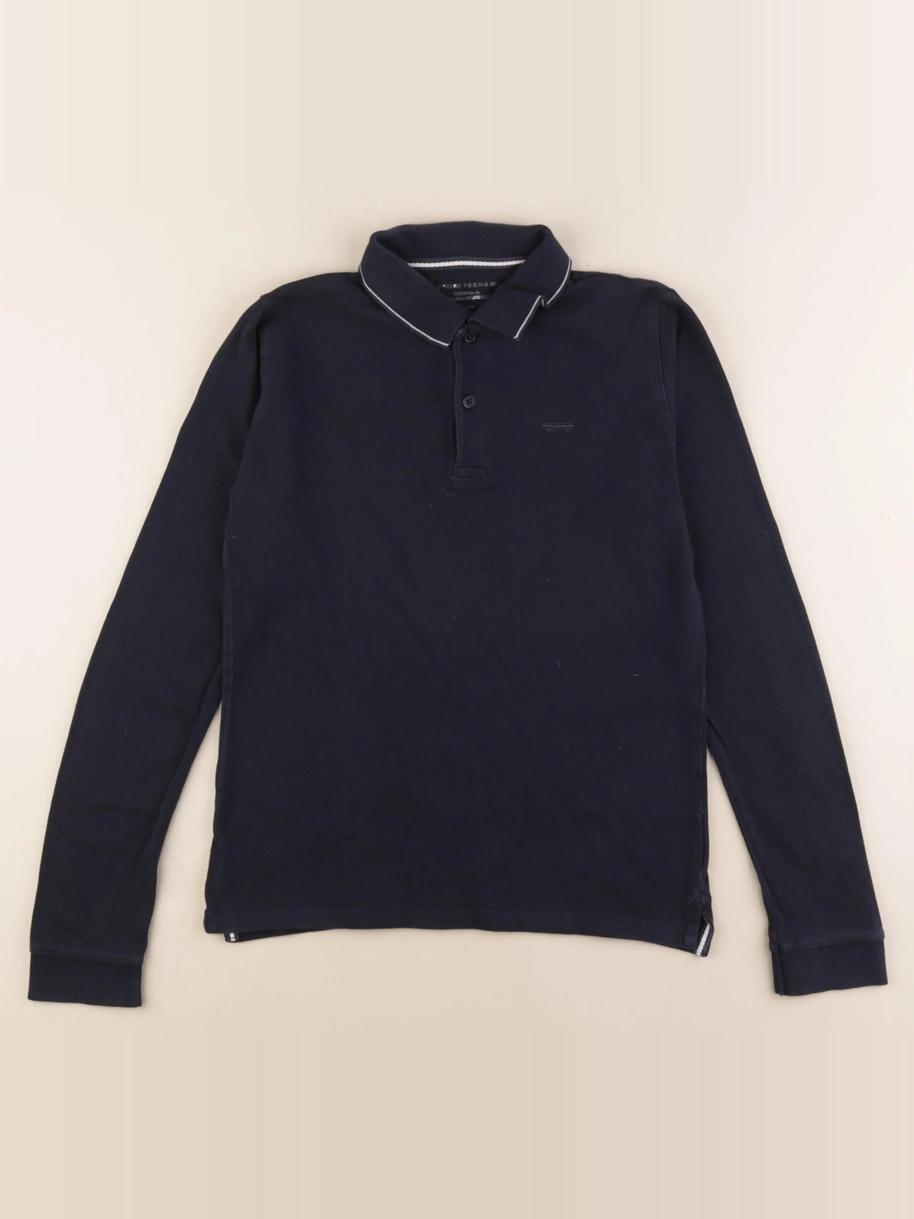 Monoprix - polo bleu - 14 ans