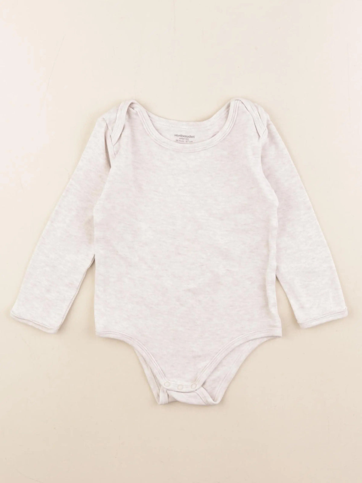 Vertbaudet - body beige - 36 mois