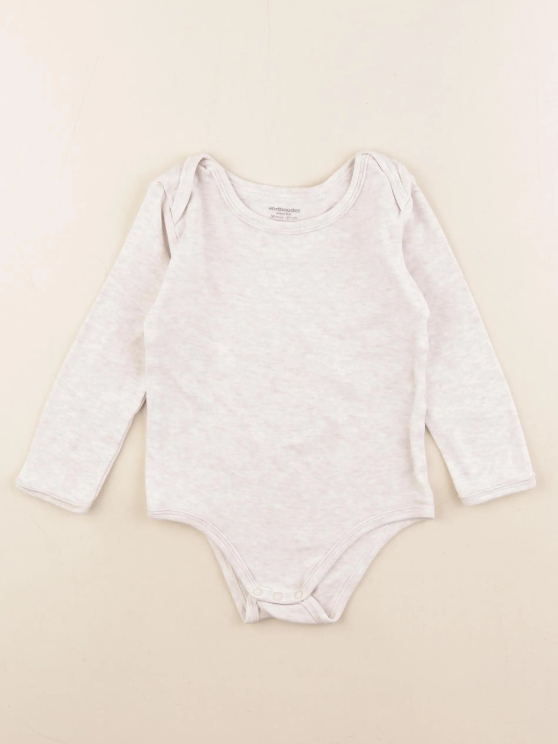 Vertbaudet - body beige - 36 mois