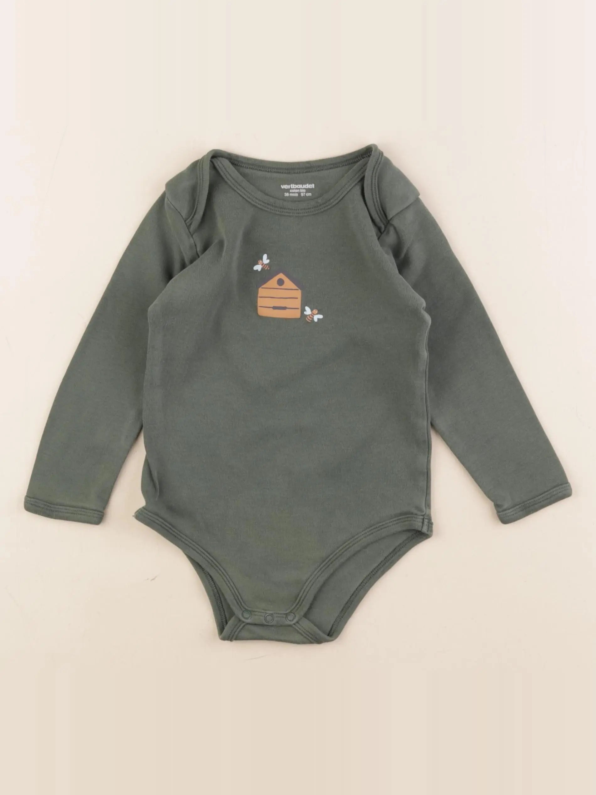 Vertbaudet - body vert - 36 mois