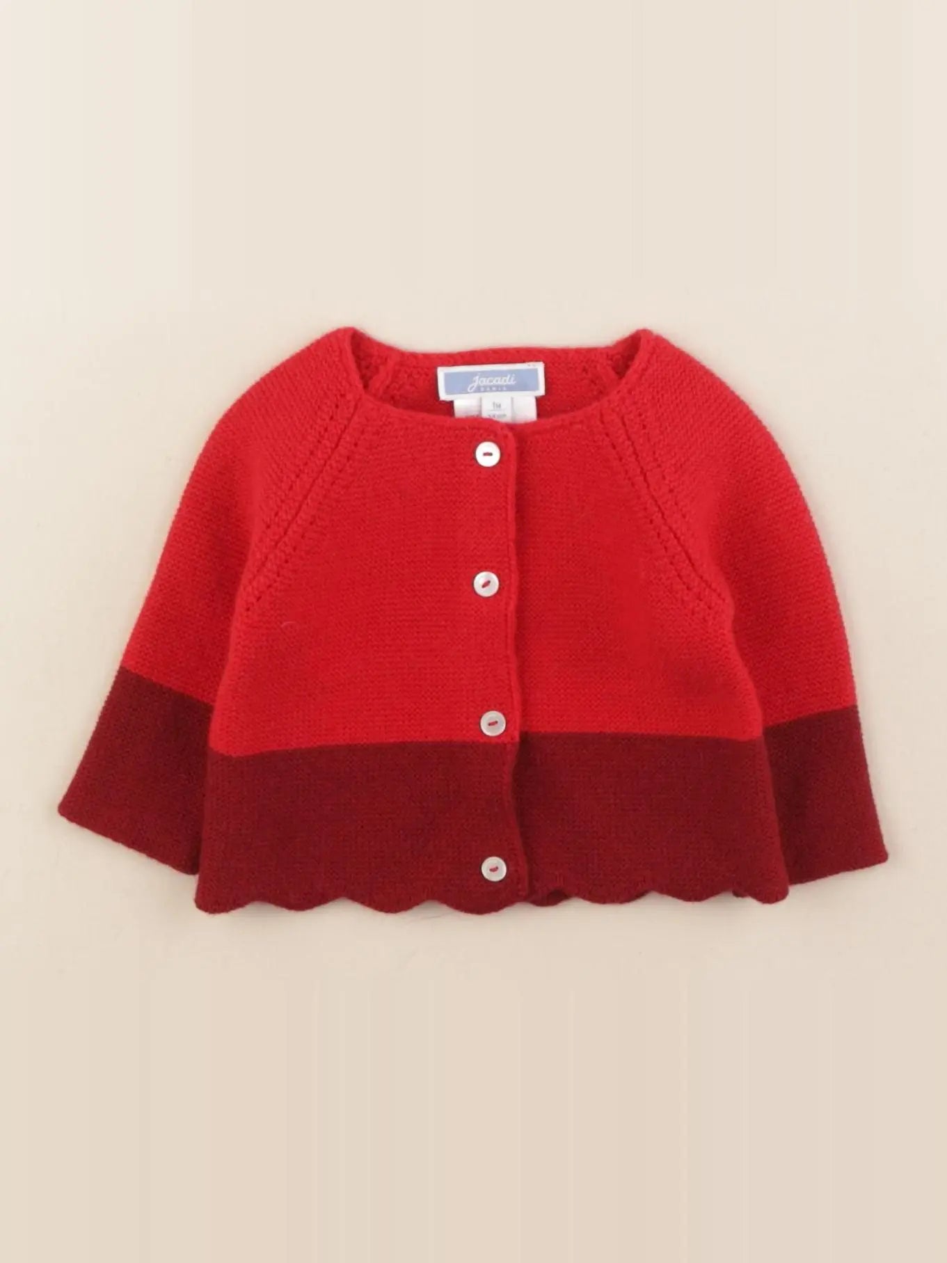 Jacadi - gilet rouge - 1 mois