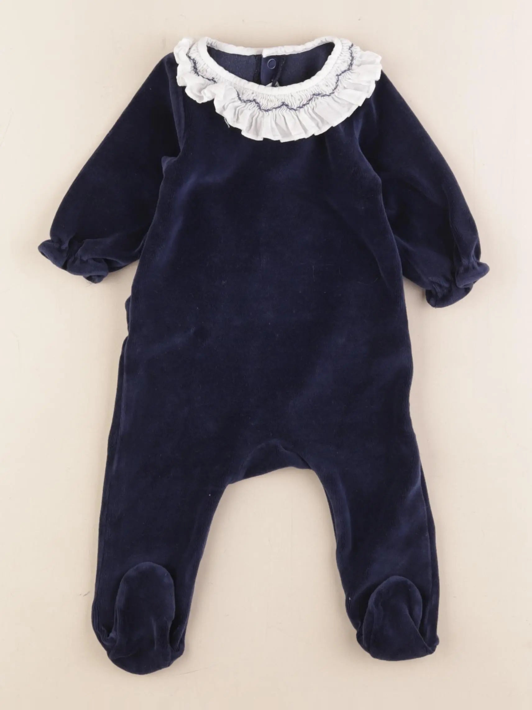 Jacadi - pyjama velours bleu - 6 mois