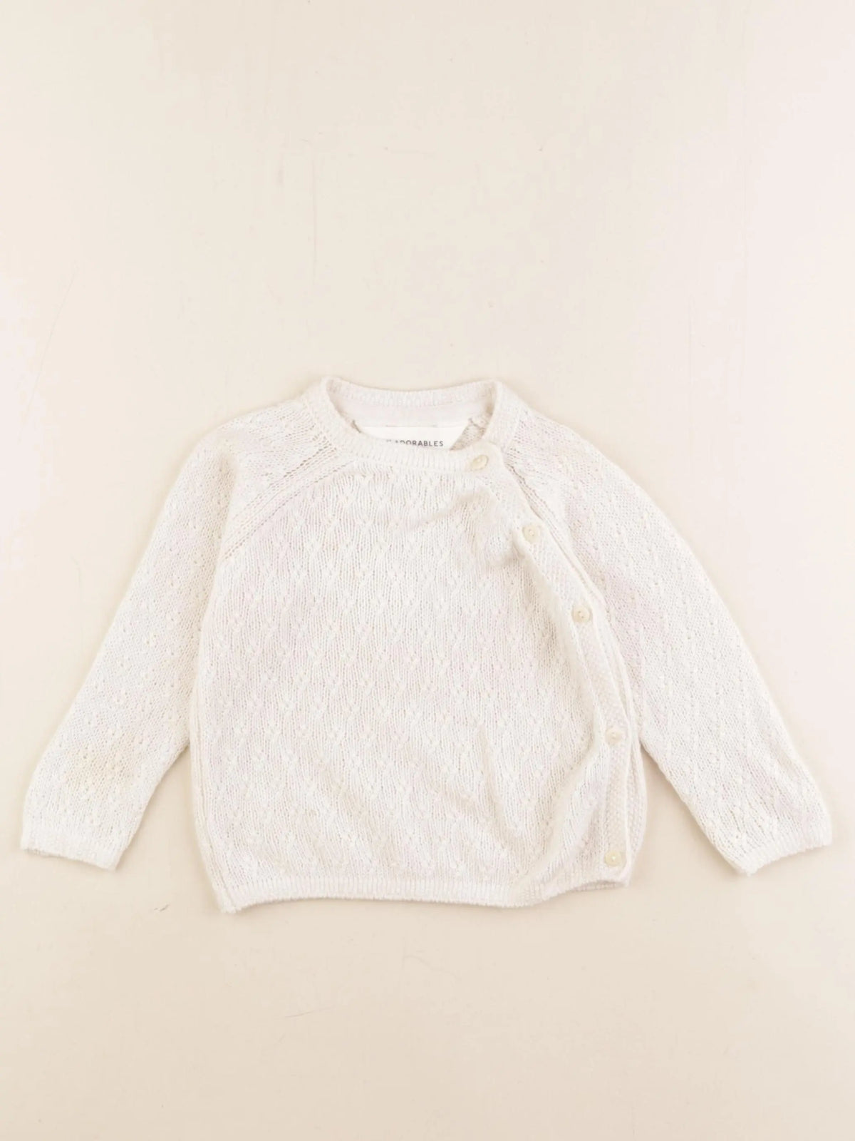 H&M - pull blanc - 4/6 mois