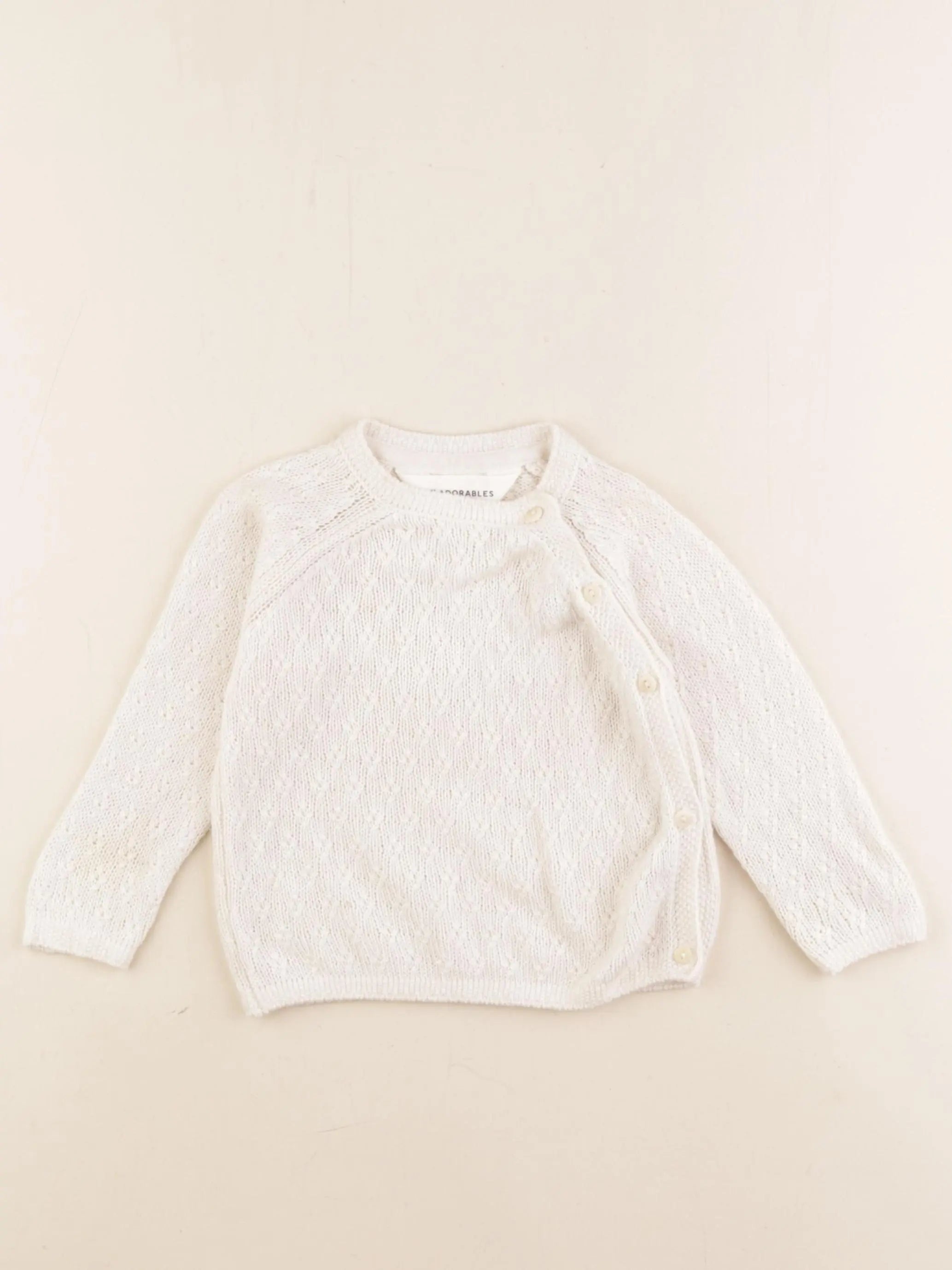 H&M - pull blanc - 4/6 mois