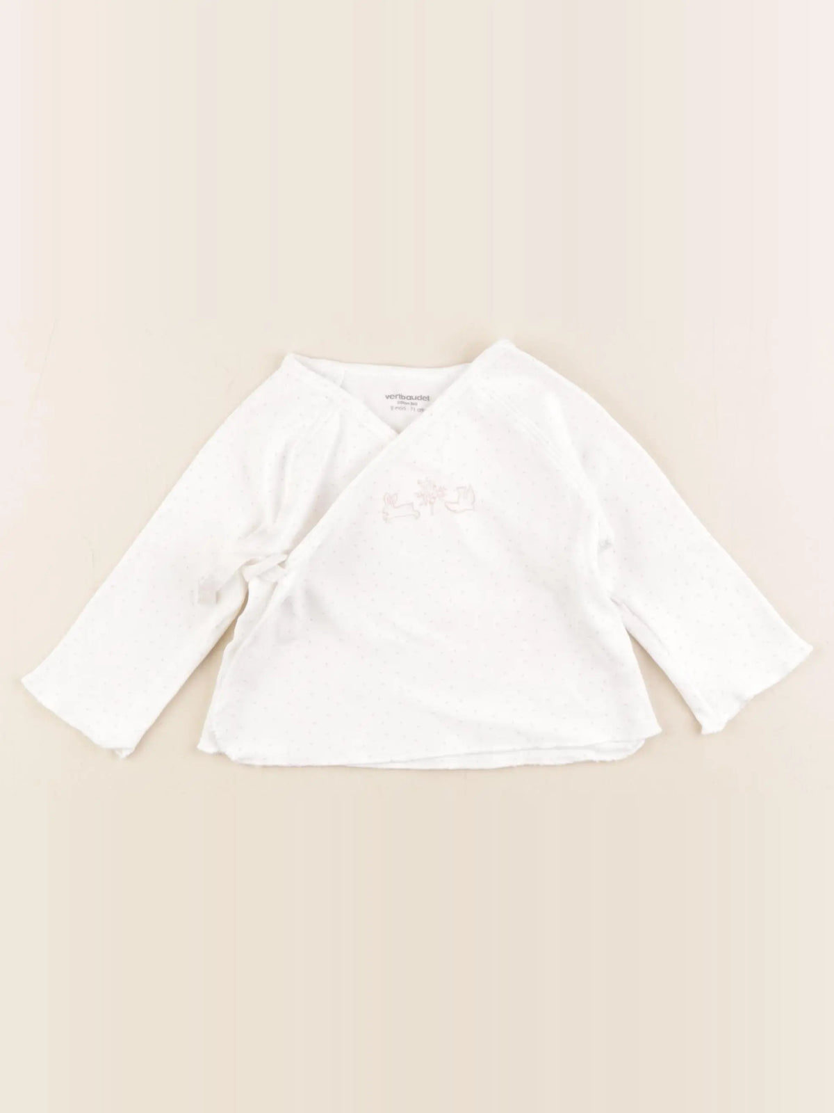 Vertbaudet - tee-shirt blanc - 9 mois