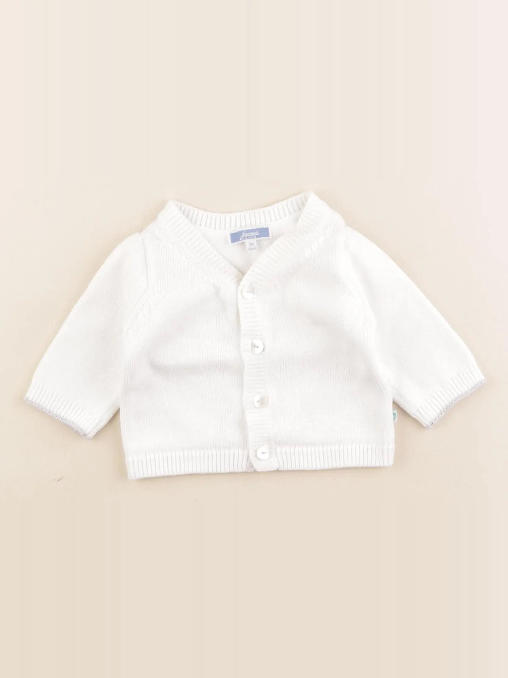 Jacadi - gilet blanc - 3 mois