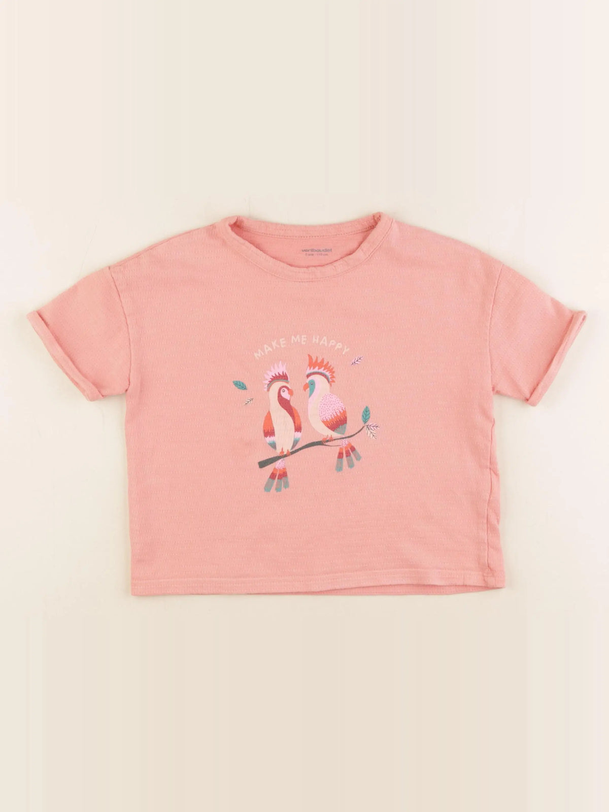 Vertbaudet - tee-shirt rose - 5 ans
