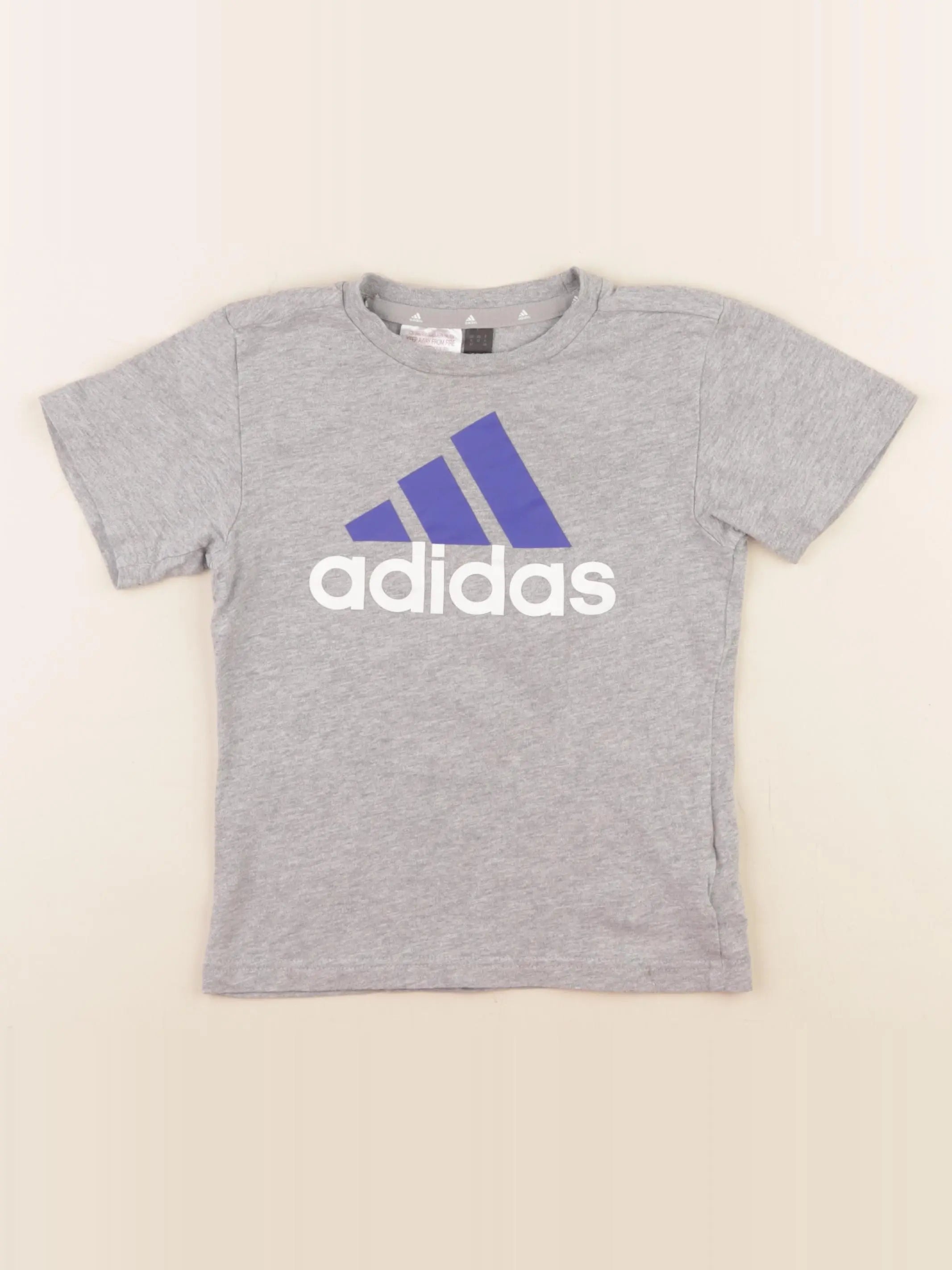Adidas - tee-shirt gris - 3/4 ans