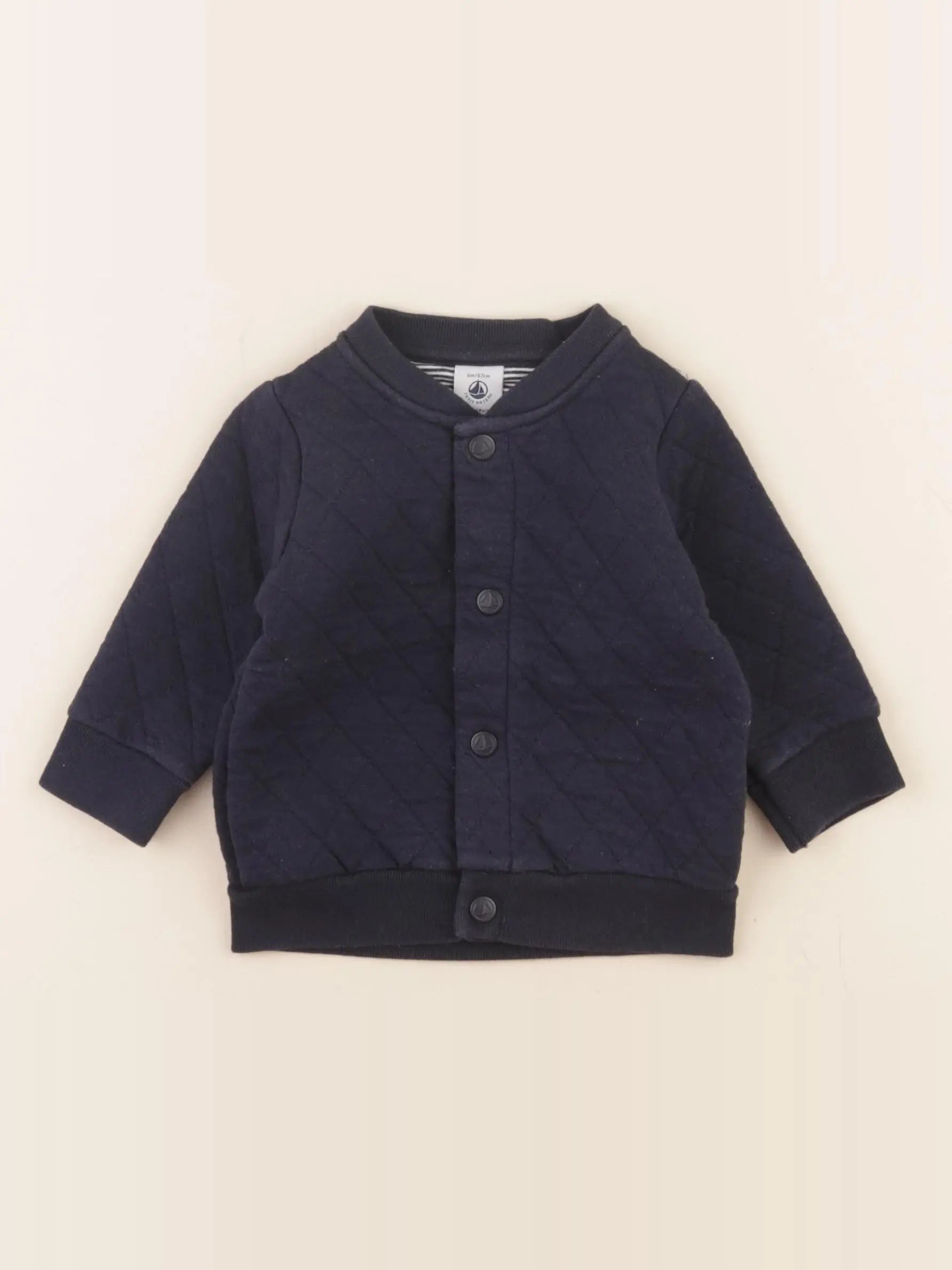 Petit Bateau - sweat bleu - 6 mois