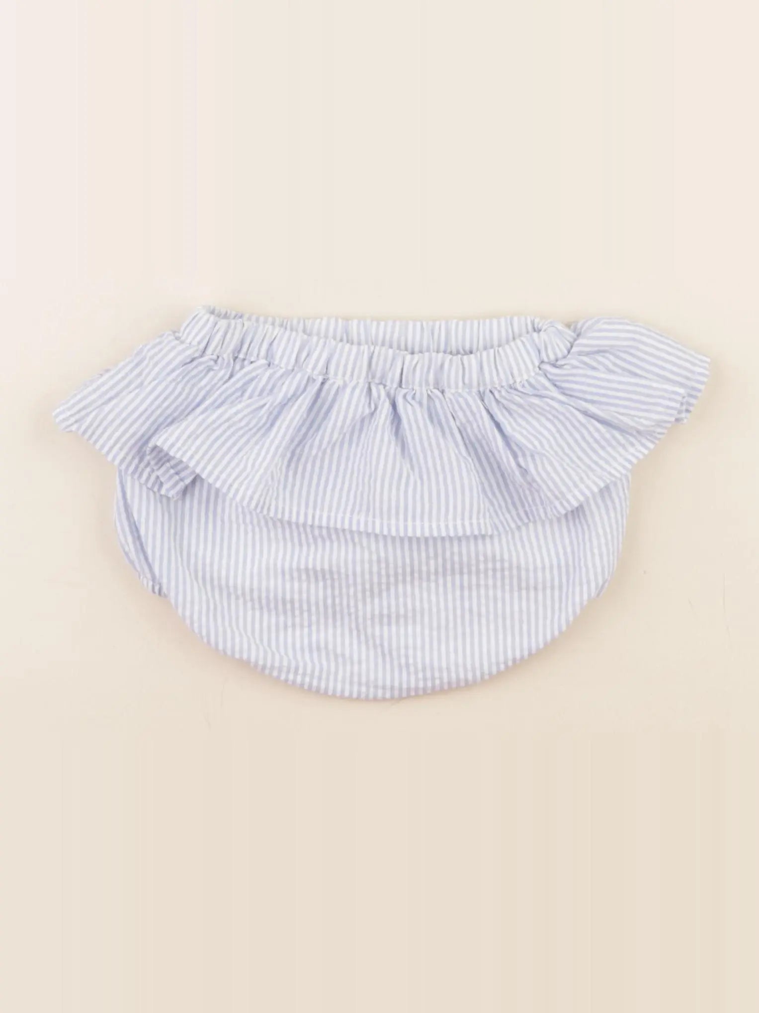 Carrément Beau - bloomer bleu, blanc - 6 mois